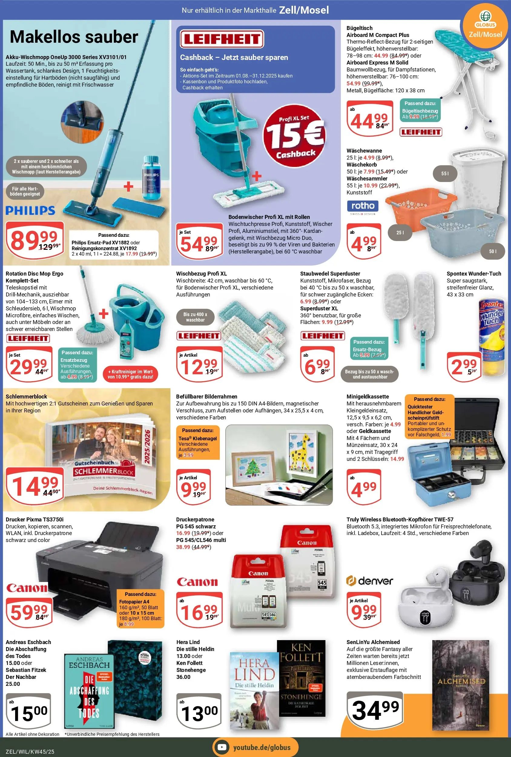 Globus prospekt Zell/mosel	 (ab 02.11.2025) » Angebote online | Seite: 22 | Produkte: Mikrofon, Philips, Bilderrahmen, Drucker