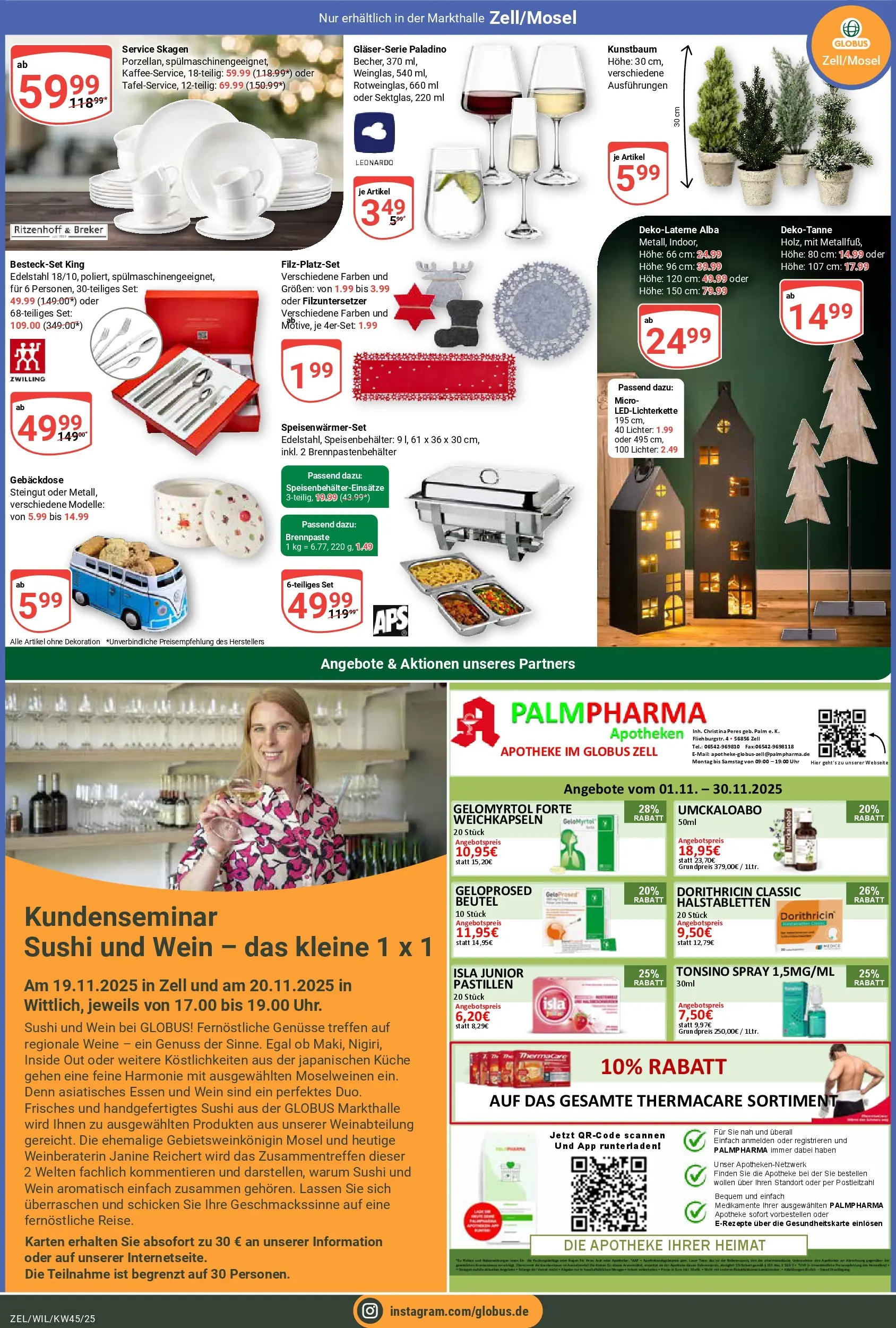 Globus prospekt Zell/mosel	 (ab 02.11.2025) » Angebote online | Seite: 23 | Produkte: Küche, Wein, Uhr