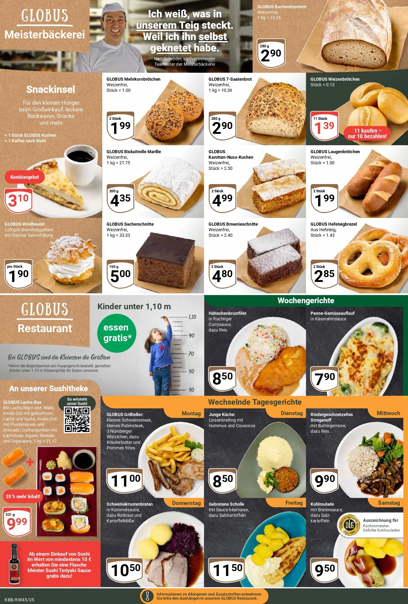 Globus prospekt Koblenz-Bubenheim	 (ab 02.11.2025) » Angebote online | Seite: 6 | Produkte: Lachs, Kartoffeln, Reis, Kuchen