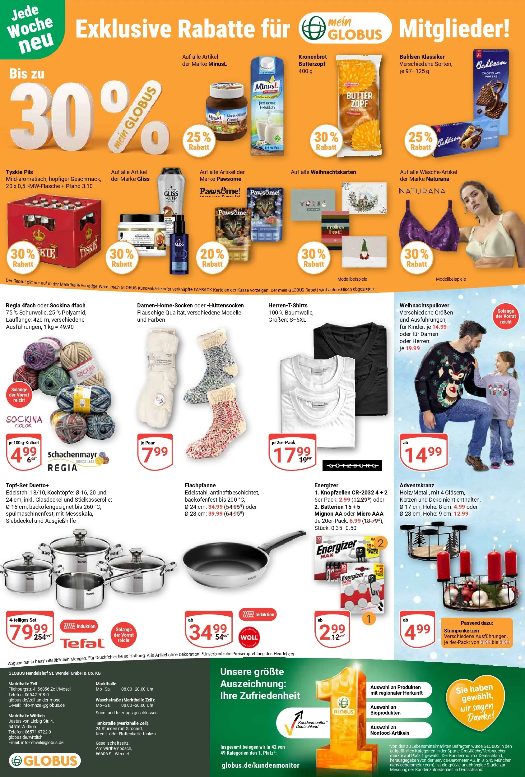 Globus prospekt Zell/mosel	 (ab 02.11.2025) » Angebote online | Seite: 27 | Produkte: Tyskie, Batterien, Telefon, Uhr