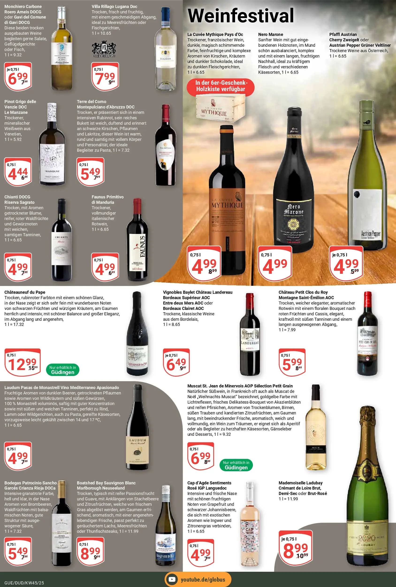 Globus prospekt Saarbrücken-Güdingen	 (ab 02.11.2025) » Angebote online | Seite: 20 | Produkte: Zitronengras, Trauben, Weißwein, Wein