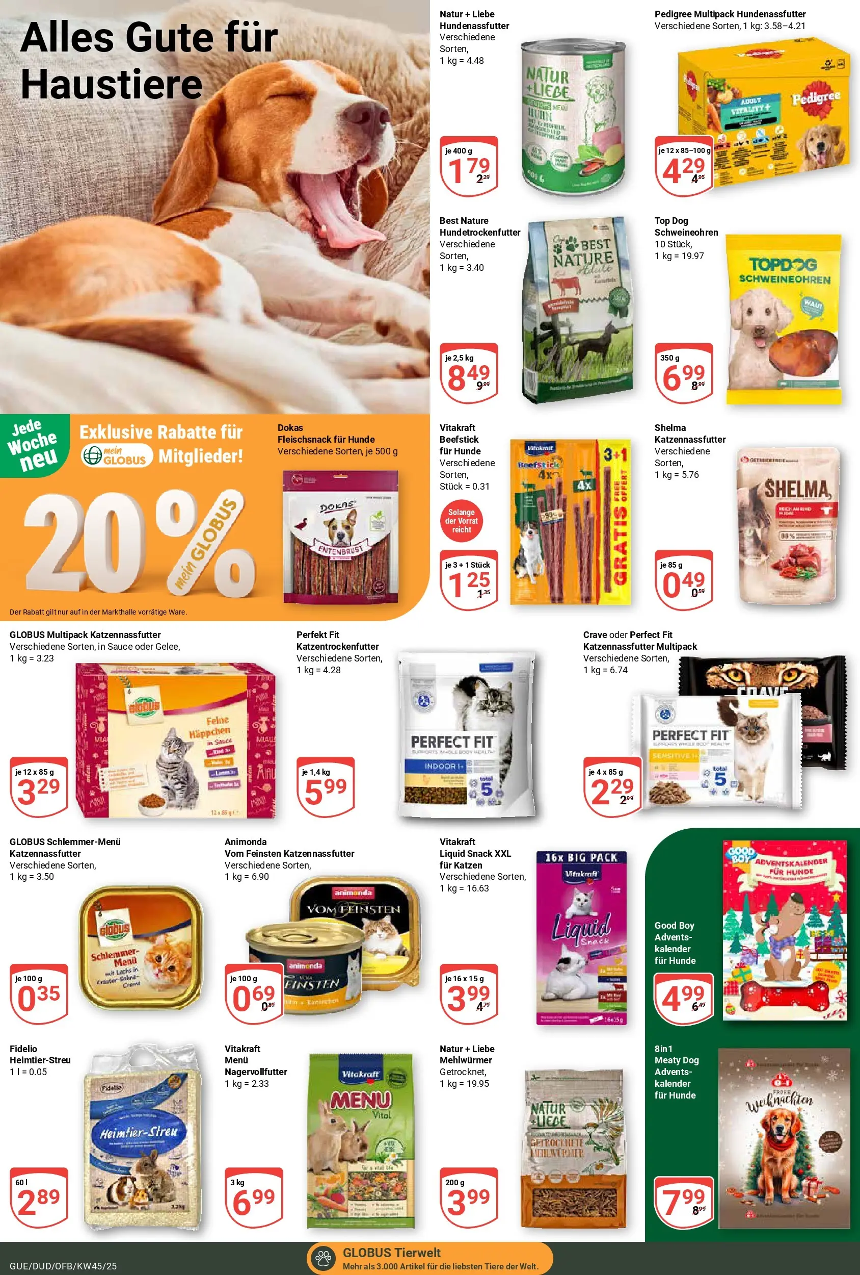 Globus prospekt Saarbrücken-Güdingen	 (ab 02.11.2025) » Angebote online | Seite: 23 | Produkte: Top, Liege, Pedigree