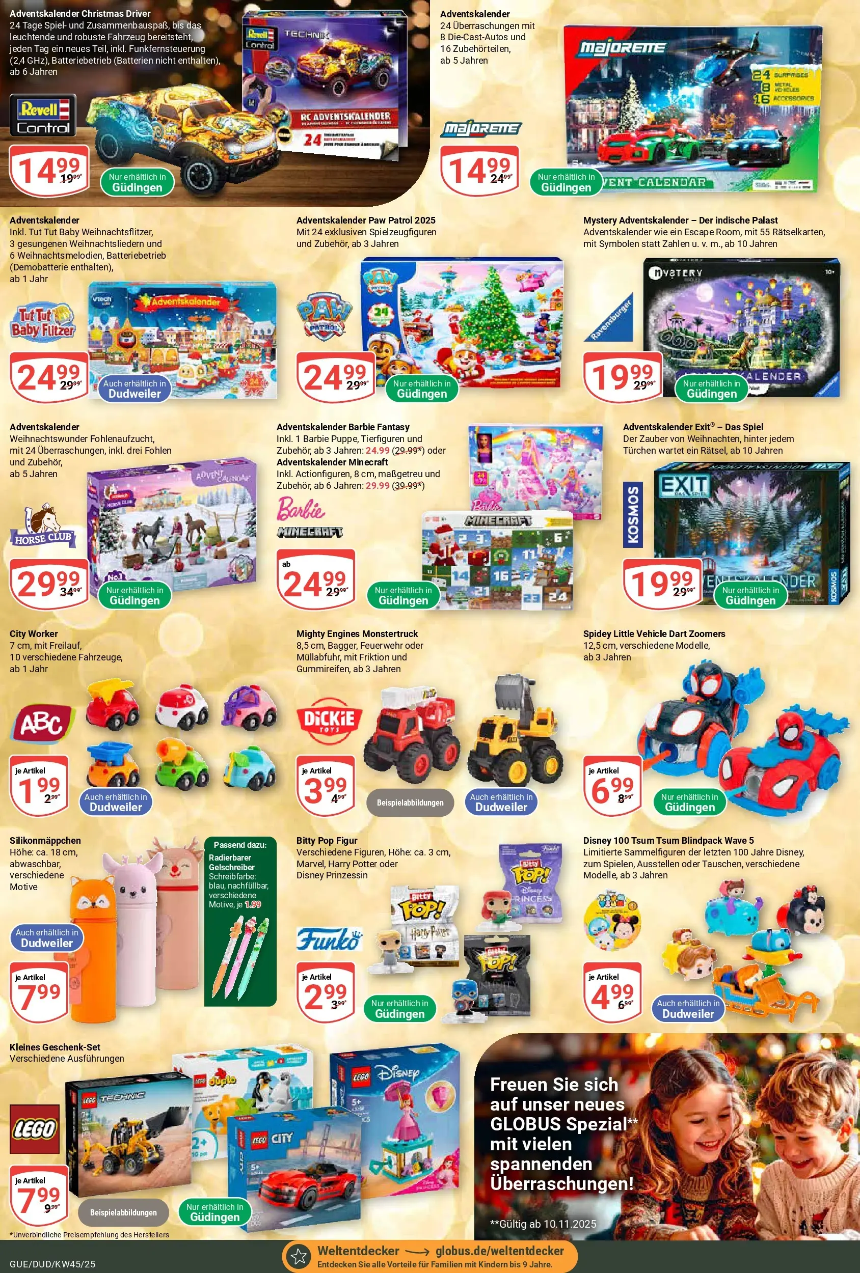 Globus prospekt Saarbrücken-Güdingen	 (ab 02.11.2025) » Angebote online | Seite: 25 | Produkte: Top, Spiel, Batterien
