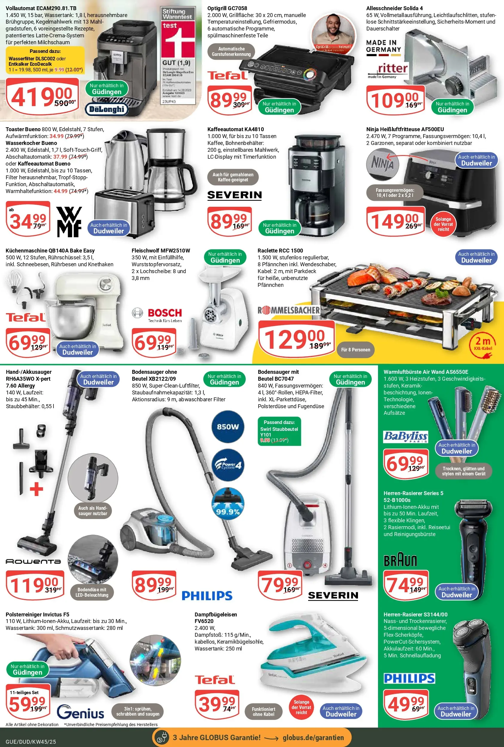 Globus prospekt Saarbrücken-Güdingen	 (ab 02.11.2025) » Angebote online | Seite: 26 | Produkte: Philips, Wasserkocher, Rührbesen, Toaster