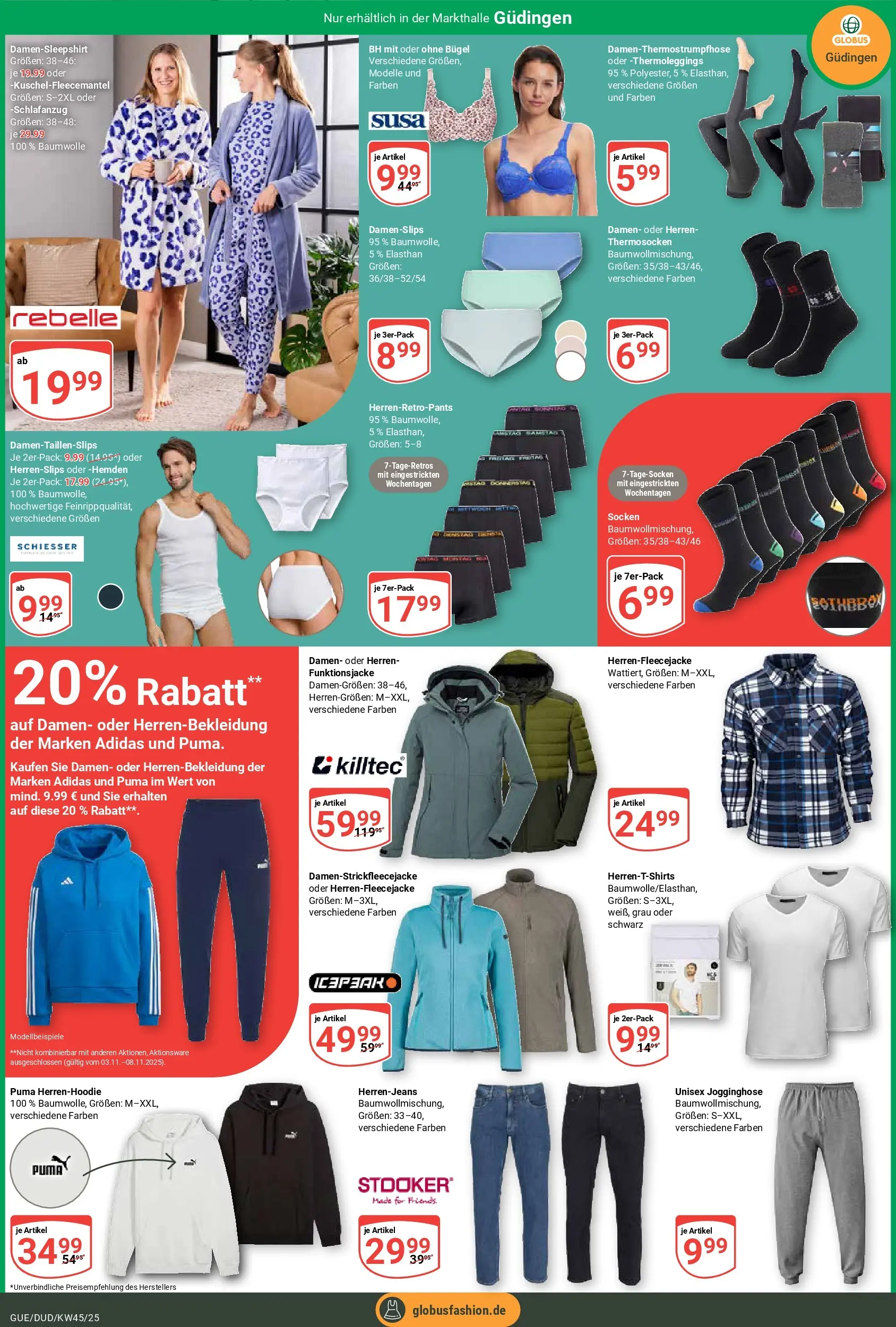 Globus prospekt Saarbrücken-Güdingen	 (ab 02.11.2025) » Angebote online | Seite: 31 | Produkte: Jogginghose, Jacke, BH, Socken