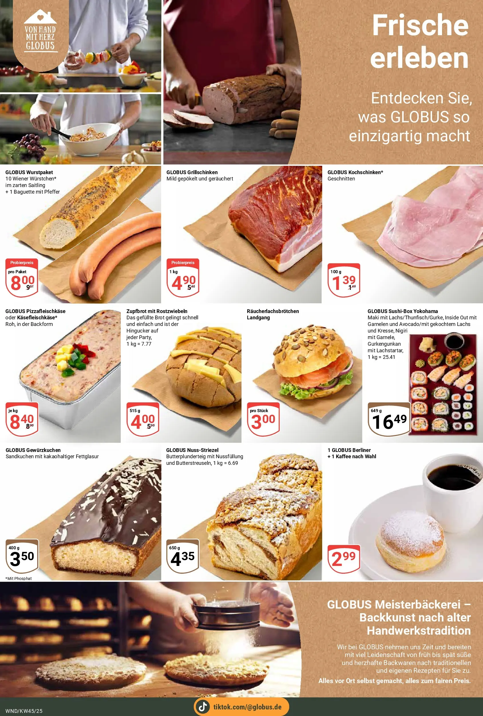 Globus prospekt St. Wendel	 (ab 02.11.2025) » Angebote online | Seite: 12 | Produkte: Berliner, Garnelen, Lachs, Brot