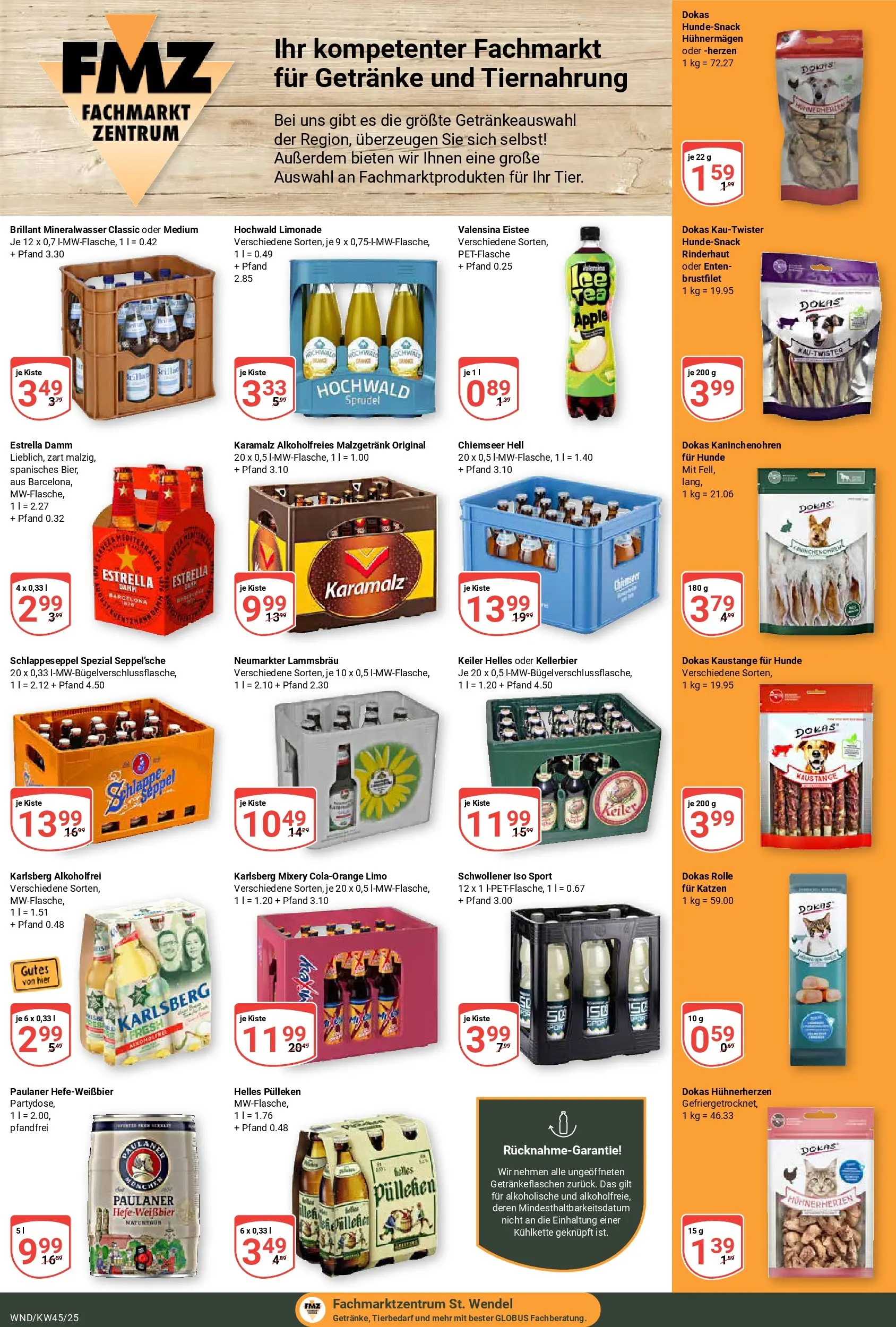 Globus prospekt St. Wendel	 (ab 02.11.2025) » Angebote online | Seite: 19 | Produkte: Limonade, Mineralwasser, Mixery, Paulaner