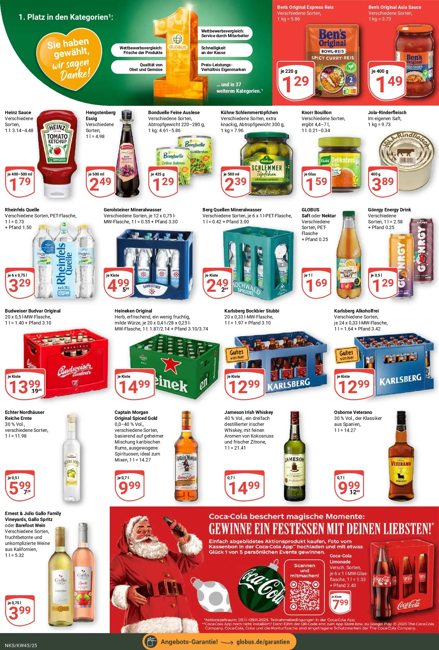Globus prospekt Neunkirchen	 (ab 02.11.2025) » Angebote online | Seite: 3 | Produkte: Essig, Jameson, Obst, Captain morgan