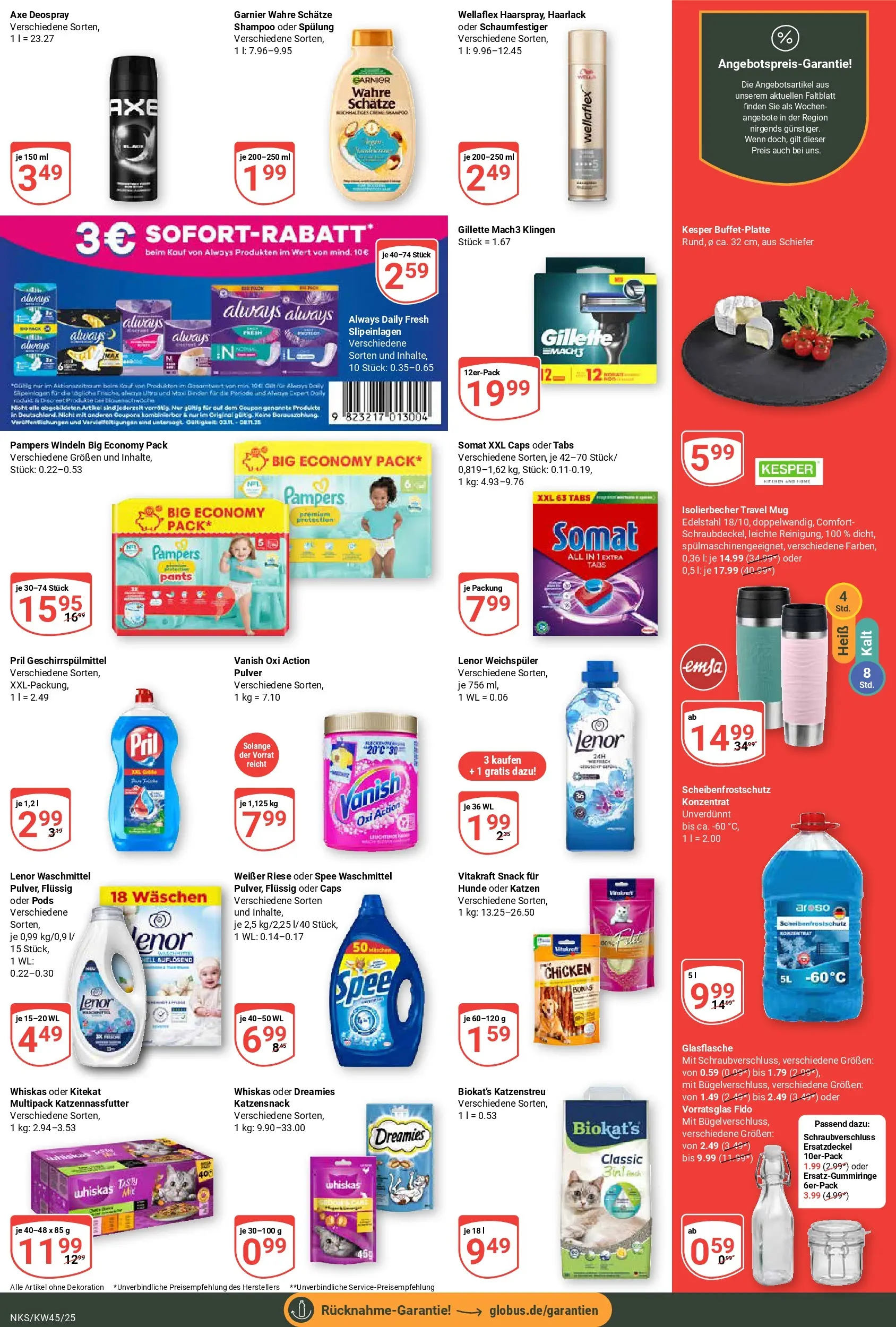 Globus prospekt Neunkirchen	 (ab 02.11.2025) » Angebote online | Seite: 5 | Produkte: Lenor, Shampoo, Weichspüler, Pril