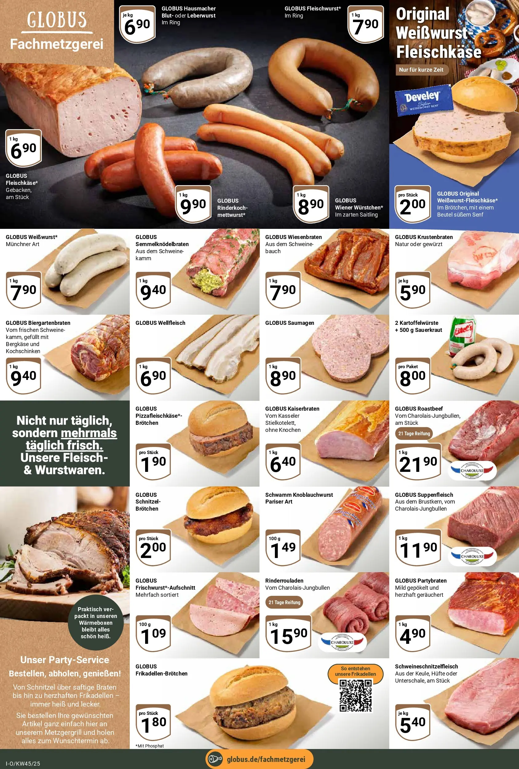 Globus prospekt Idar-Oberstein	 (ab 02.11.2025) » Angebote online | Seite: 7 | Produkte: Weißwurst, Krustenbraten, Roastbeef, Fleisch