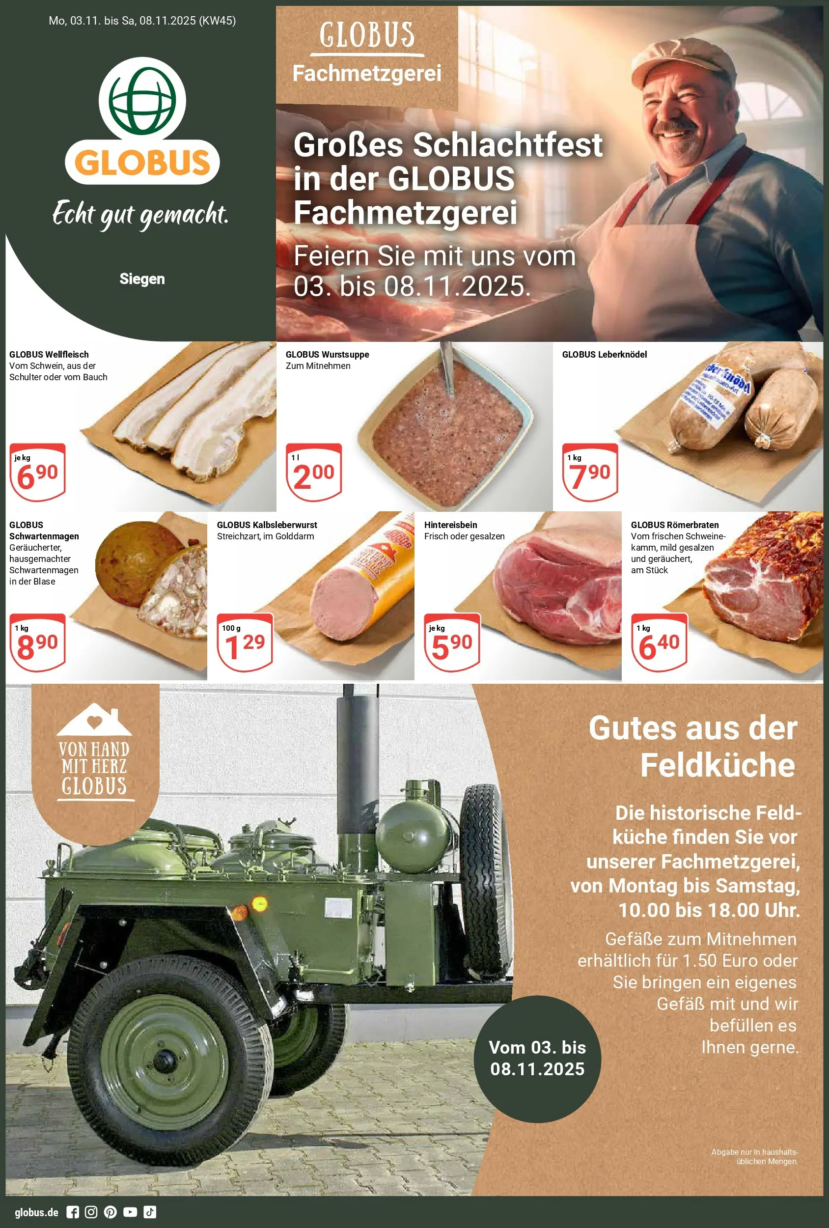 Globus prospekt Siegen	 (ab 02.11.2025) » Angebote online | Seite: 1 | Produkte: Küche