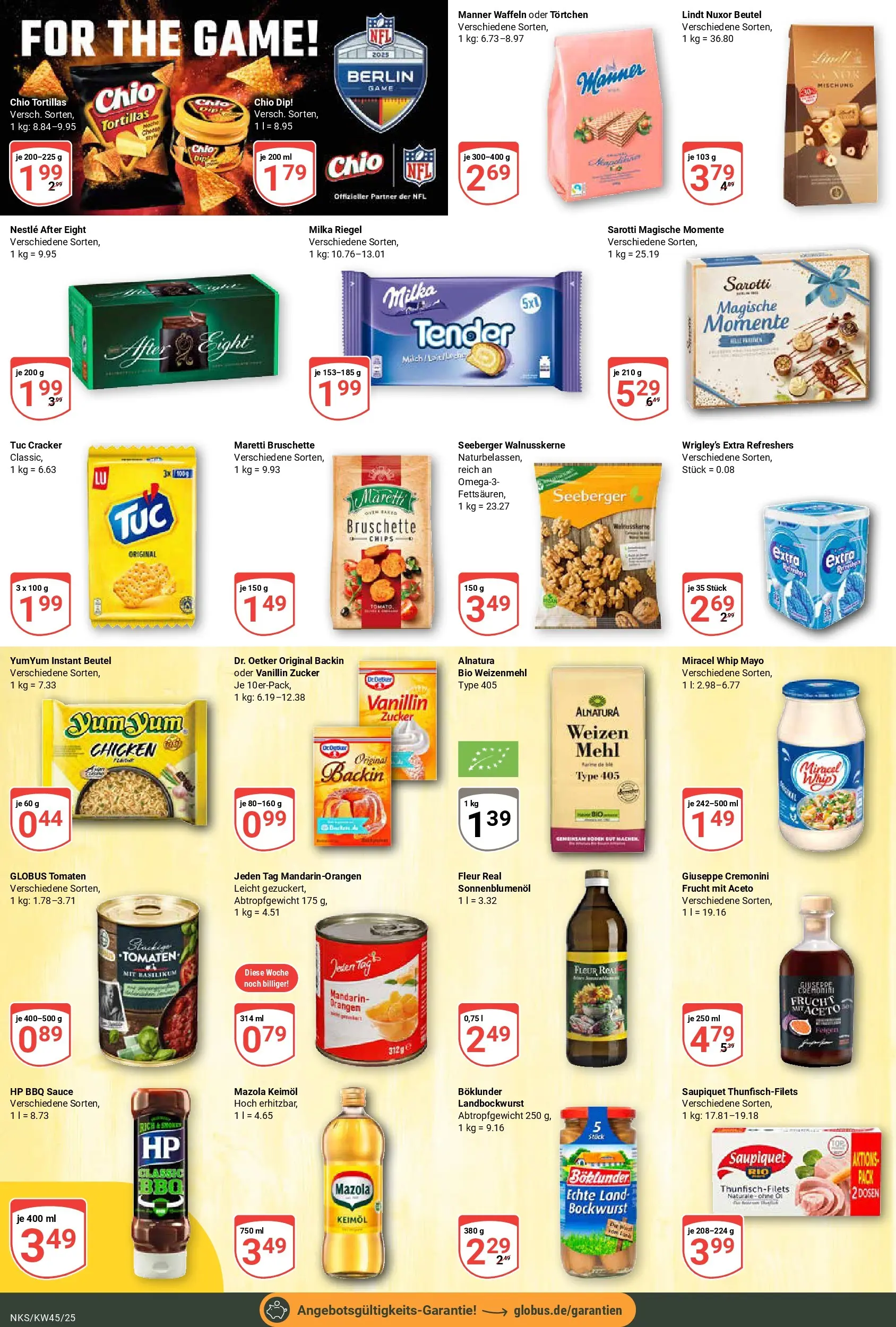 Globus prospekt Neunkirchen	 (ab 02.11.2025) » Angebote online | Seite: 14 | Produkte: Mehl, Waffeln, Chio tortillas, Chips