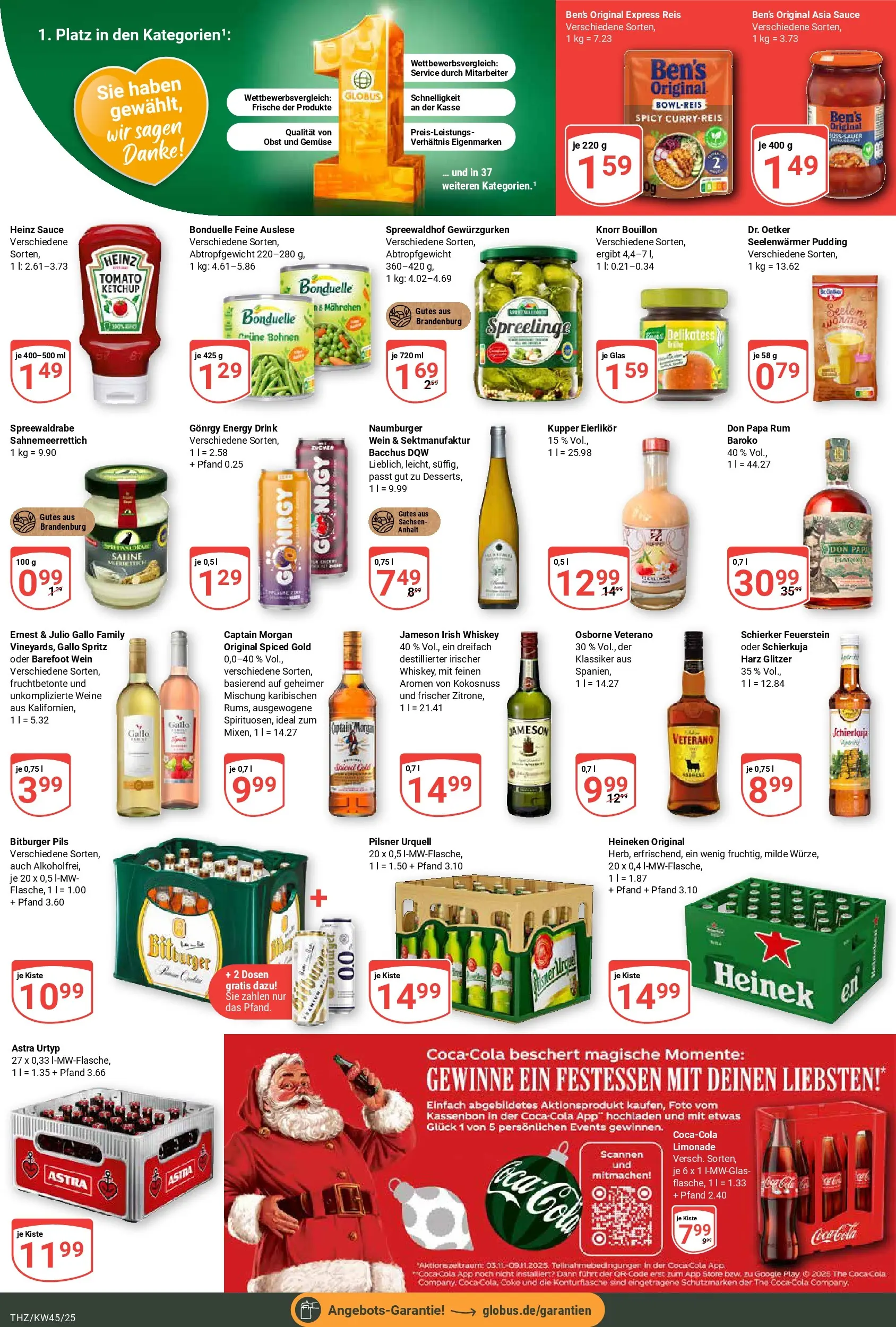 Globus prospekt Zeitz	 (ab 02.11.2025) » Angebote online | Seite: 3 | Produkte: Astra, Gemüse, Reis, Ketchup