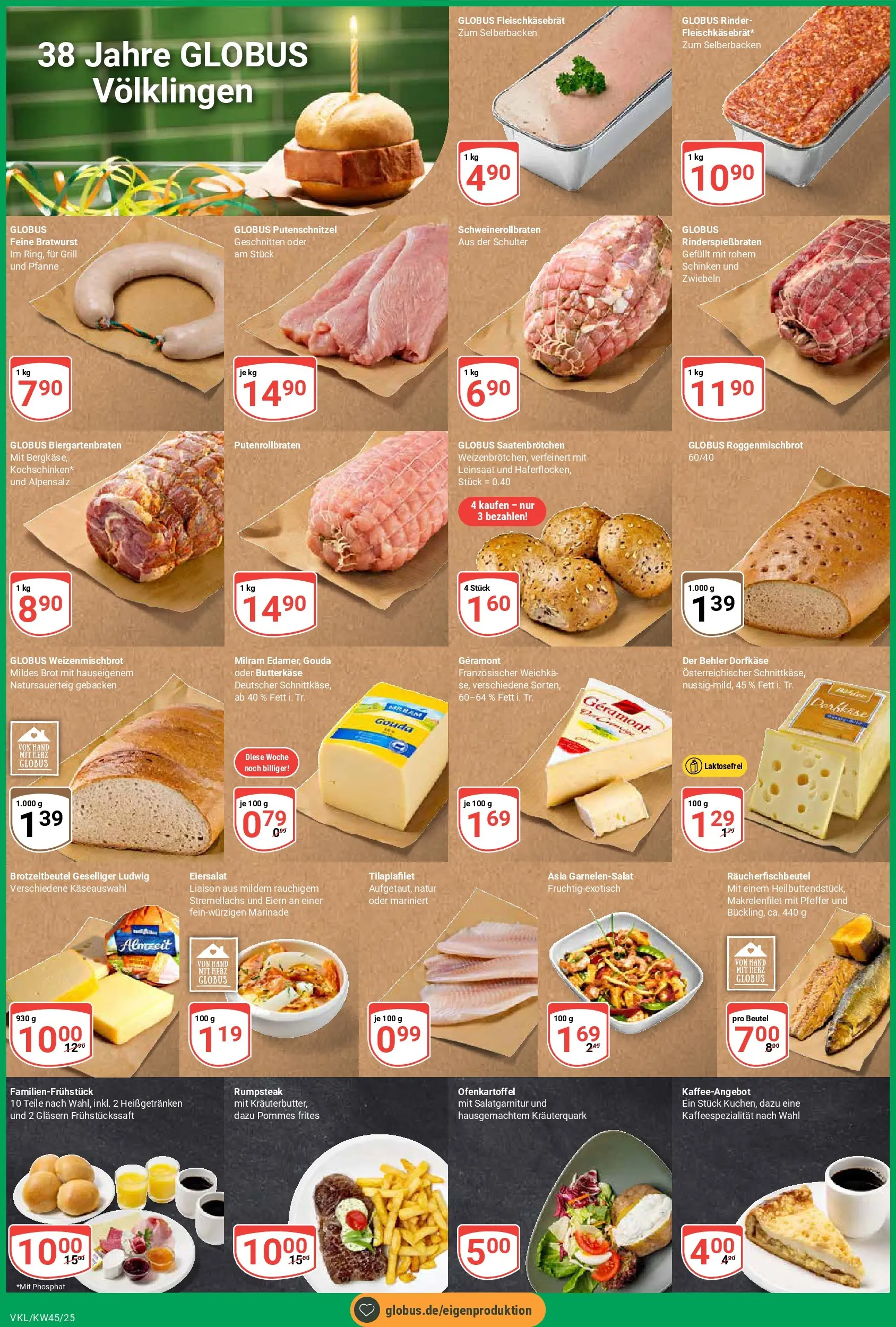 Globus prospekt Völklingen	 (ab 02.11.2025) » Angebote online | Seite: 2 | Produkte: Rumpsteak, Grill, Gouda, Bratwurst