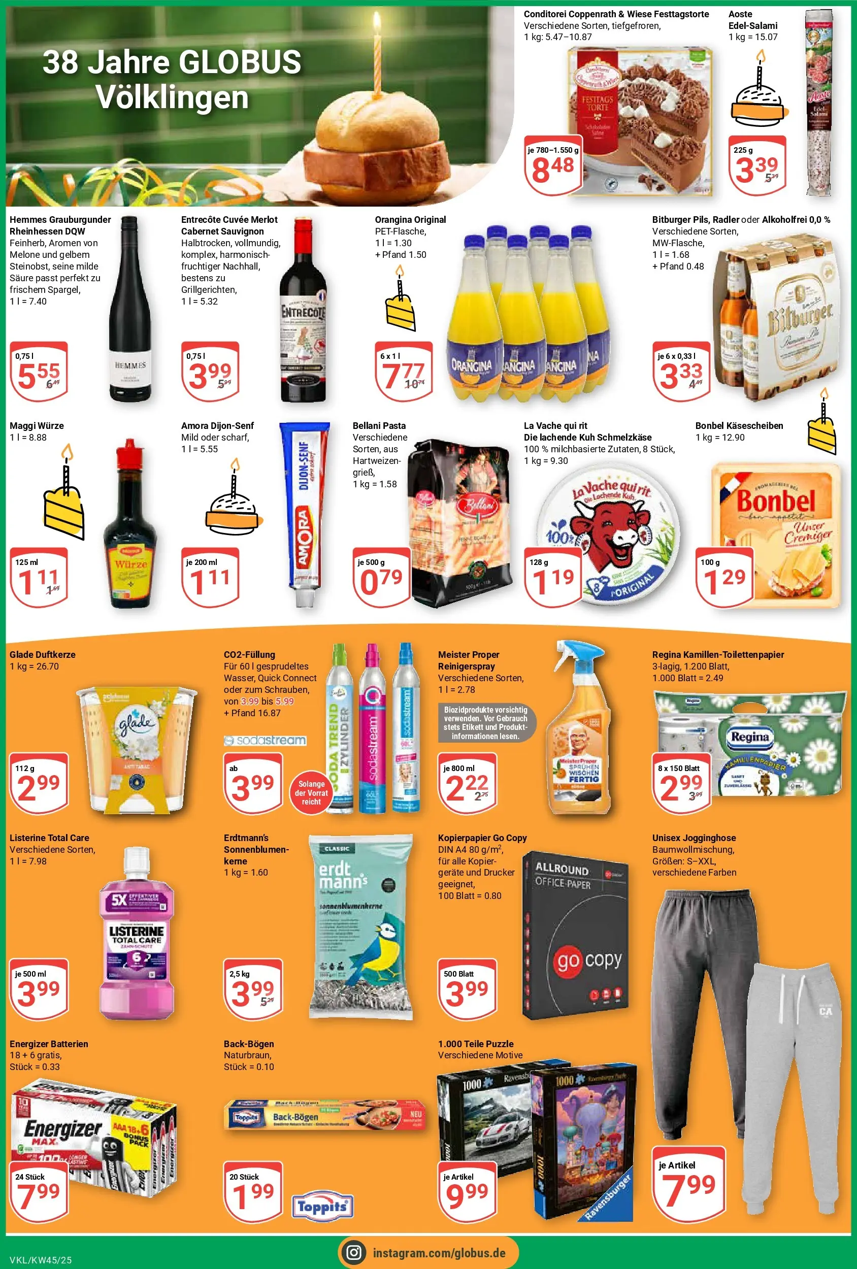 Globus prospekt Völklingen	 (ab 02.11.2025) » Angebote online | Seite: 3 | Produkte: Jogginghose, Entrecote, Melone, Sodastream