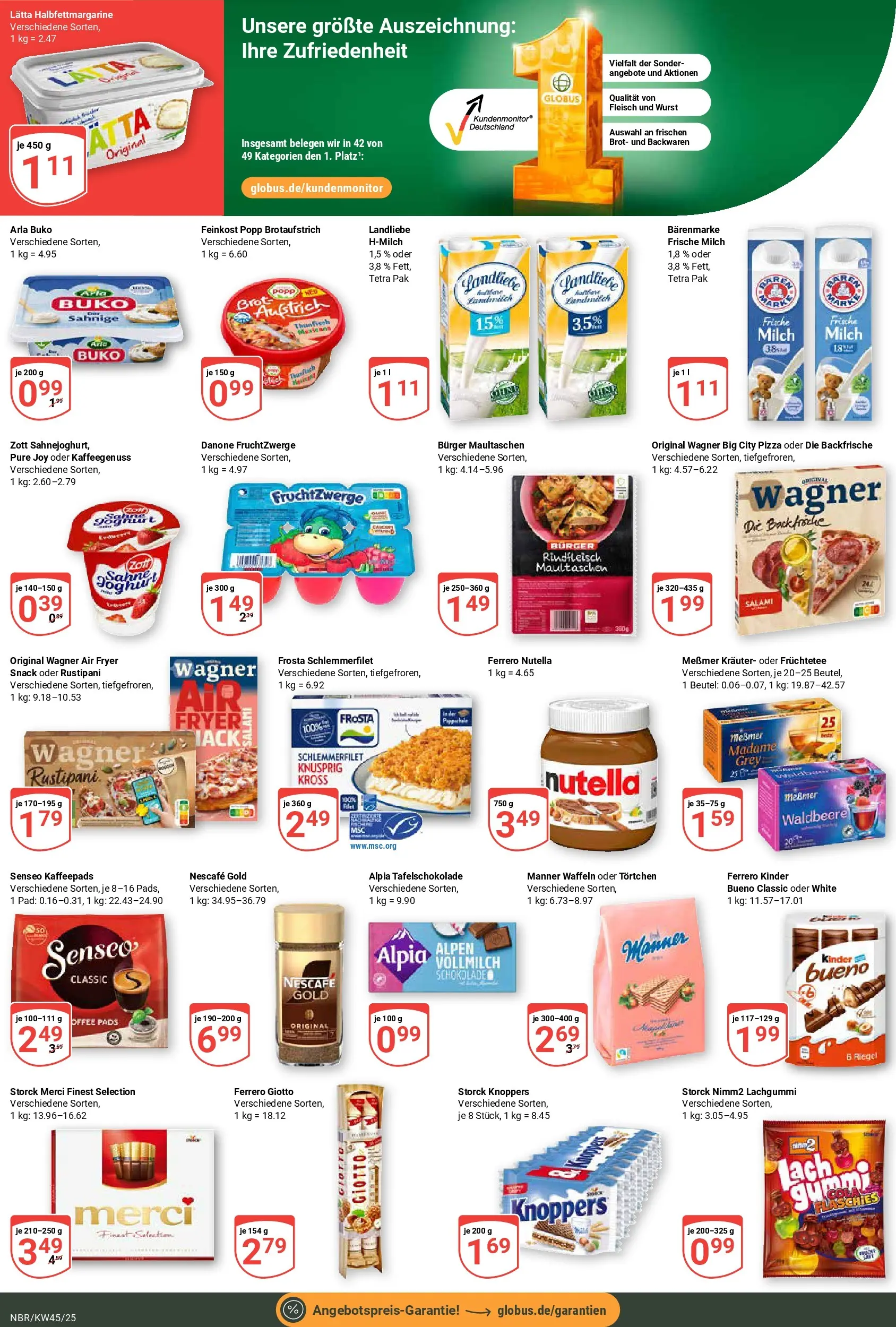 Globus prospekt Neubrandenburg	 (ab 02.11.2025) » Angebote online | Seite: 2 | Produkte: Senseo, Fruchtzwerge, Knoppers, Salami