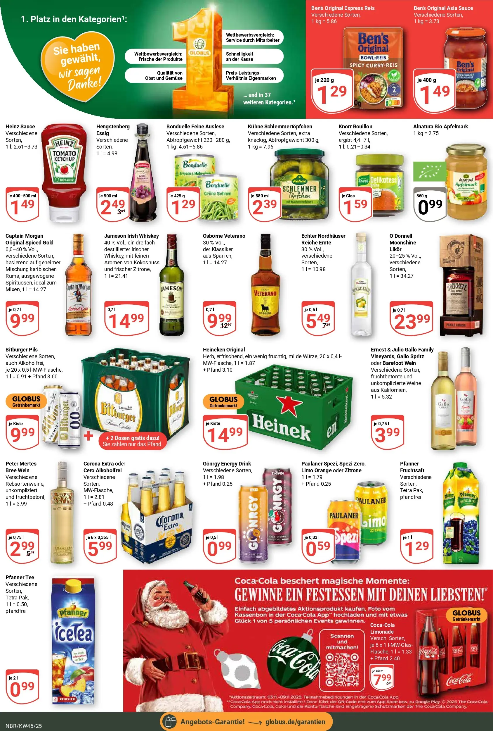 Globus prospekt Neubrandenburg	 (ab 02.11.2025) » Angebote online | Seite: 3 | Produkte: Obst, Wein, Reis, Ketchup