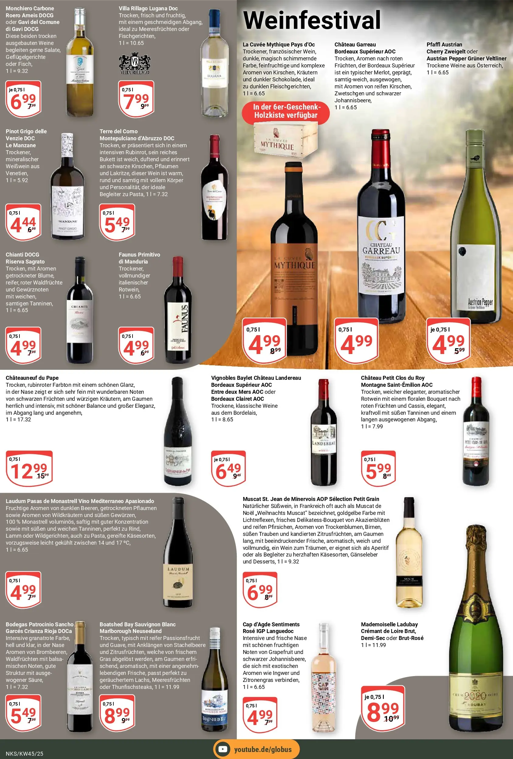 Globus prospekt Neunkirchen	 (ab 02.11.2025) » Angebote online | Seite: 18 | Produkte: Trauben, Weißwein, Rotwein, Zwetschgen