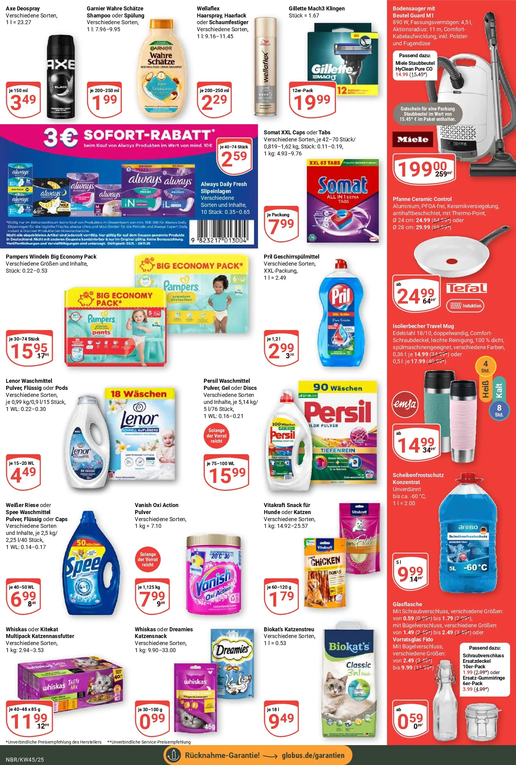 Globus prospekt Neubrandenburg	 (ab 02.11.2025) » Angebote online | Seite: 4 | Produkte: Lenor, Pampers, Shampoo, Spülung