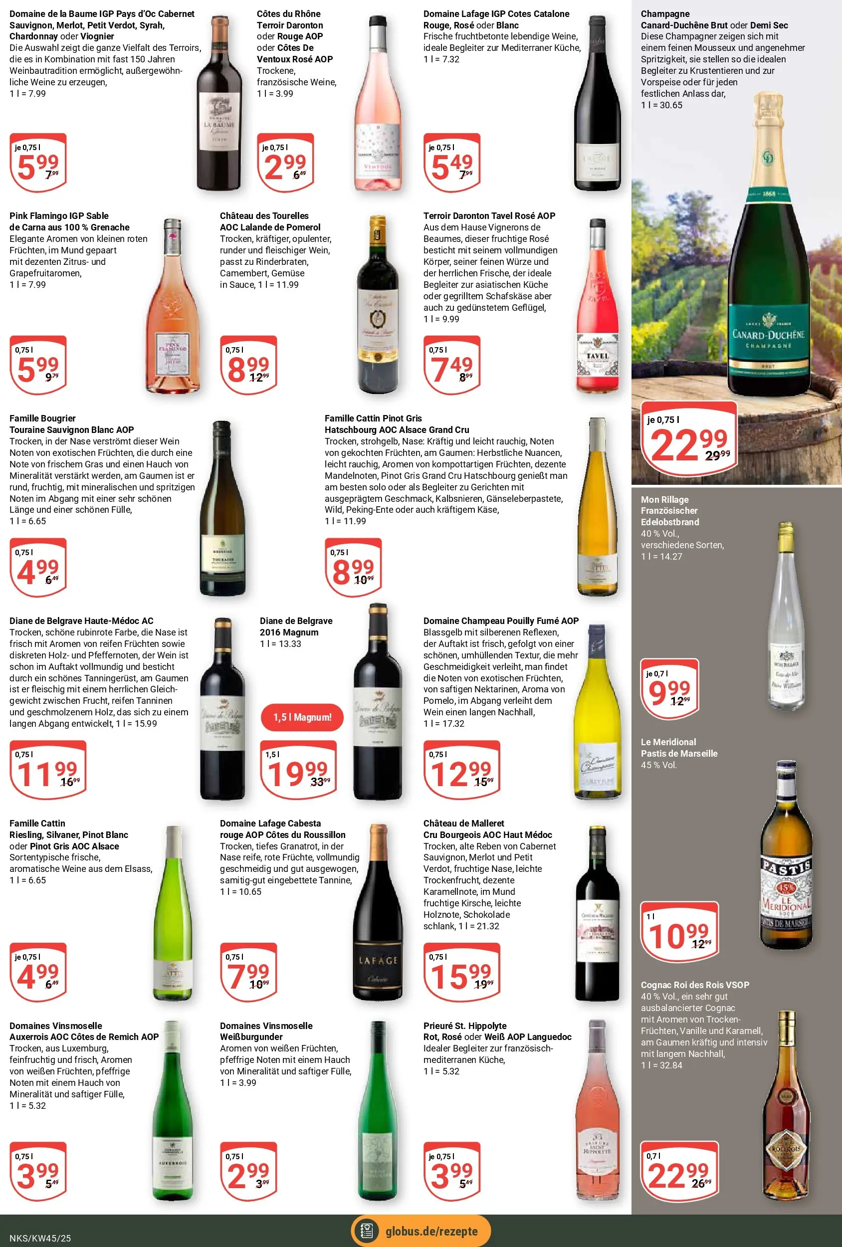 Globus prospekt Neunkirchen	 (ab 02.11.2025) » Angebote online | Seite: 19 | Produkte: Gewicht, Schokolade, Gemüse, Wein