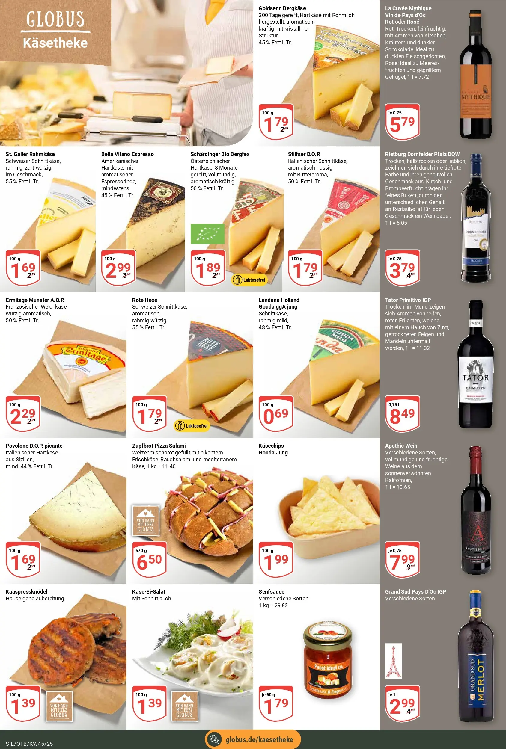 Globus prospekt Siegen	 (ab 02.11.2025) » Angebote online | Seite: 13 | Produkte: Gouda, Mandeln, Salami, Pizza
