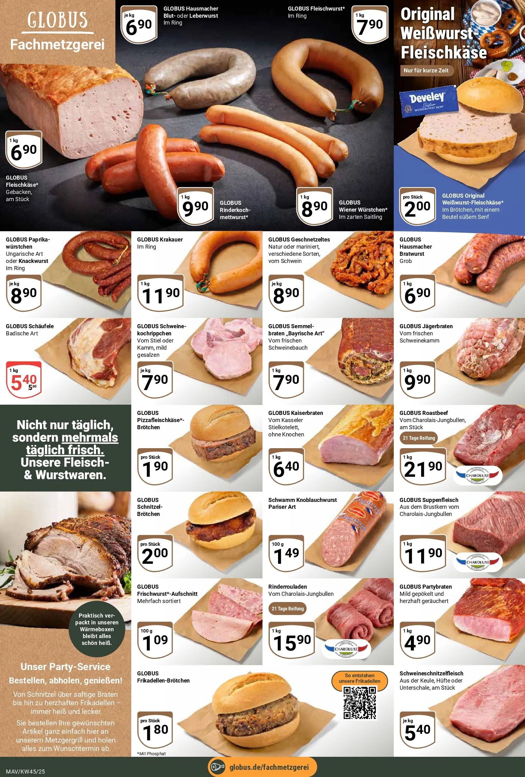 Globus prospekt Mannheim	 (ab 02.11.2025) » Angebote online | Seite: 8 | Produkte: Bratwurst, Weißwurst, Paprika, Fleisch