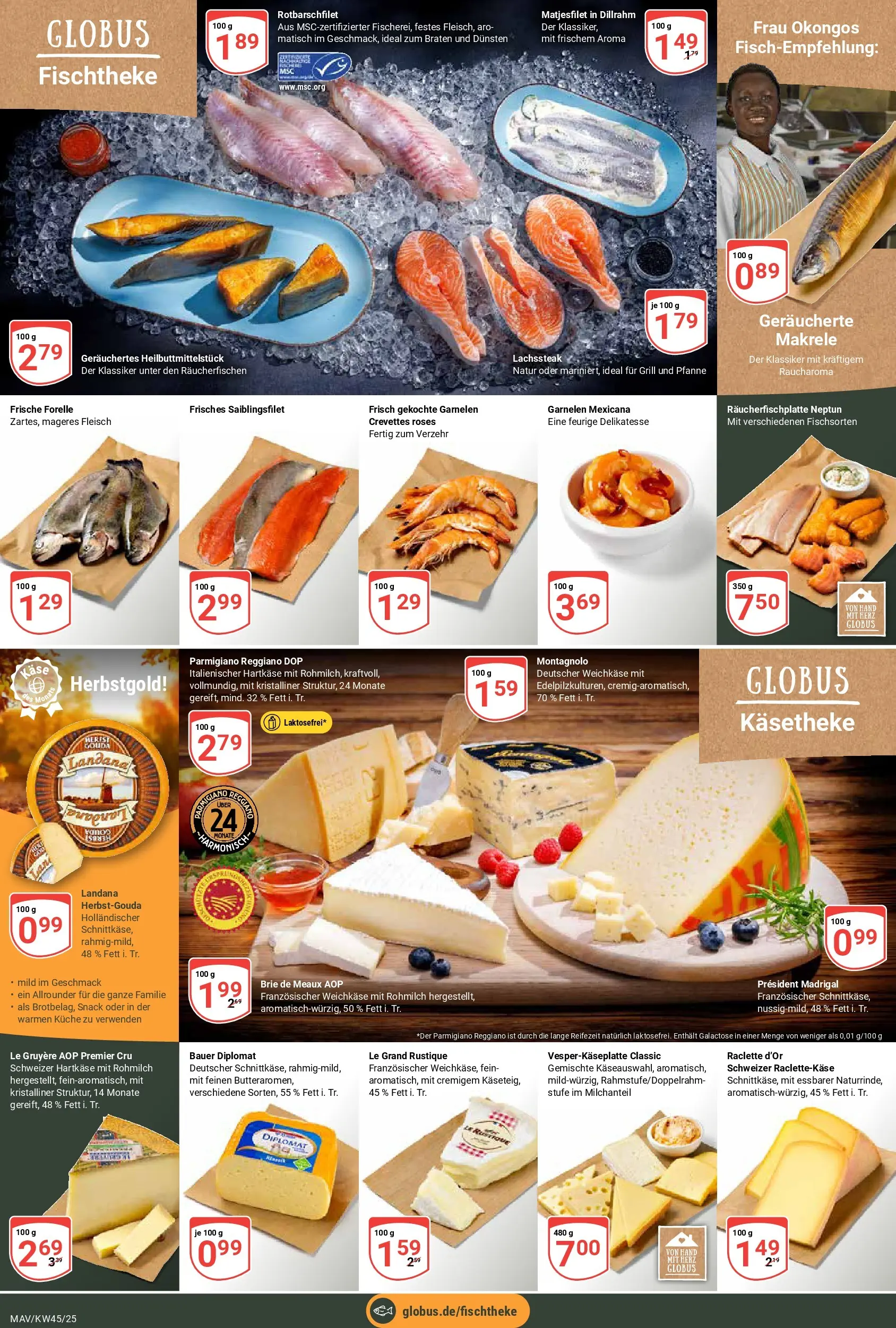 Globus prospekt Mannheim	 (ab 02.11.2025) » Angebote online | Seite: 9 | Produkte: Käse, Küche, Garnelen, Fleisch