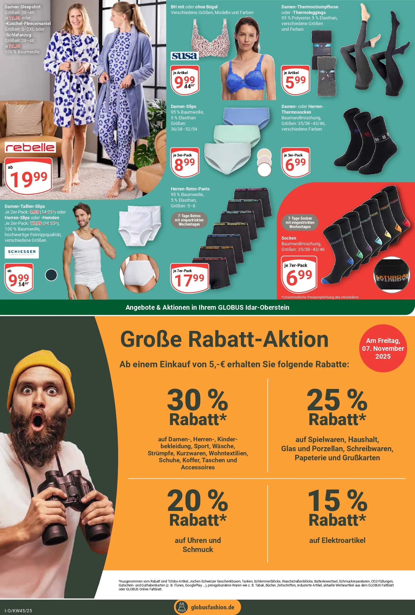 Globus prospekt Idar-Oberstein	 (ab 02.11.2025) » Angebote online | Seite: 26 | Produkte: BH, Socken