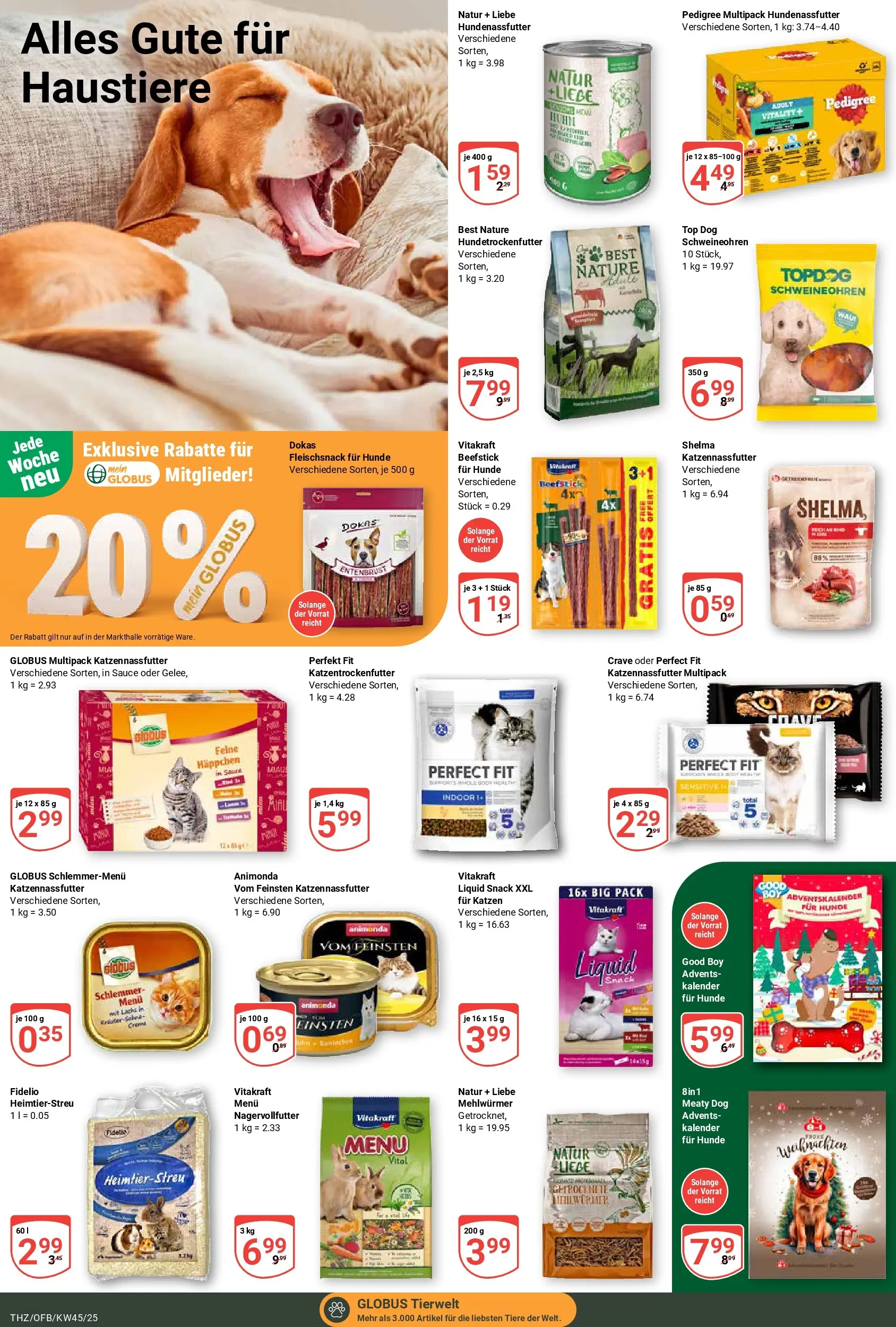 Globus prospekt Zeitz	 (ab 02.11.2025) » Angebote online | Seite: 18 | Produkte: Top, Liege, Pedigree, Sahne