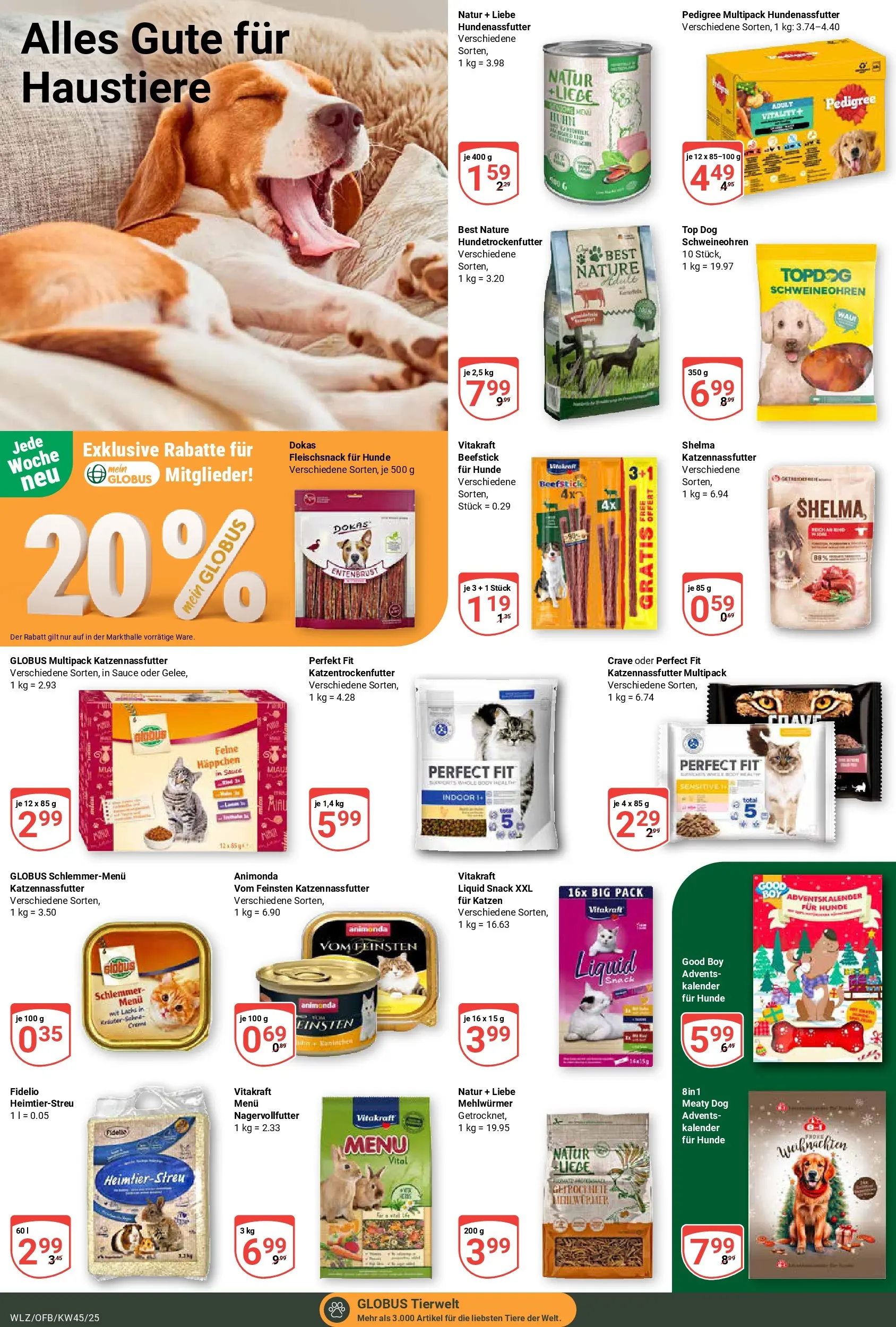 Globus prospekt Weischlitz	 (ab 02.11.2025) » Angebote online | Seite: 18 | Produkte: Top, Pedigree