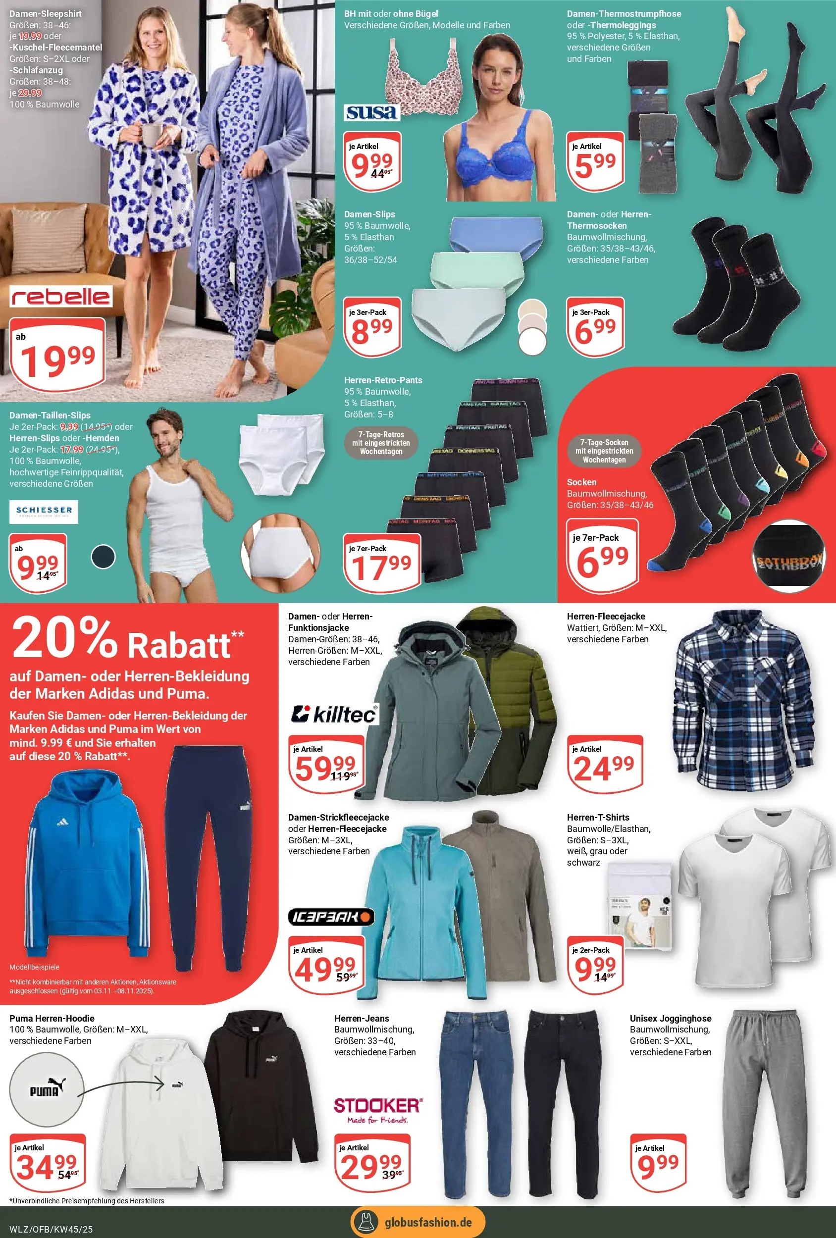 Globus prospekt Weischlitz	 (ab 02.11.2025) » Angebote online | Seite: 28 | Produkte: Jogginghose, Jacke, BH, Socken