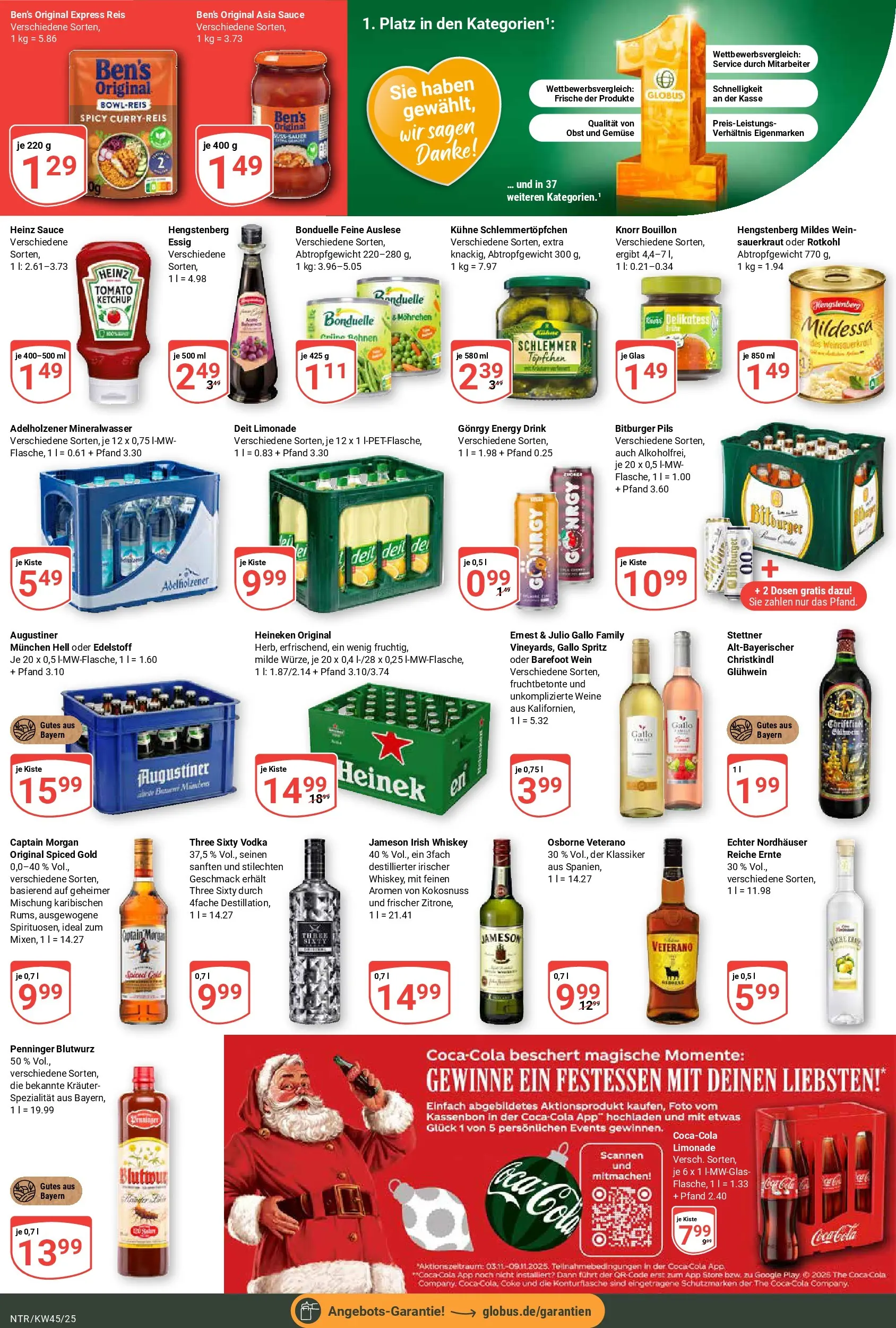 Globus prospekt Neutraubling	 (ab 02.11.2025) » Angebote online | Seite: 4 | Produkte: Jameson, Captain morgan, Reis, Whiskey