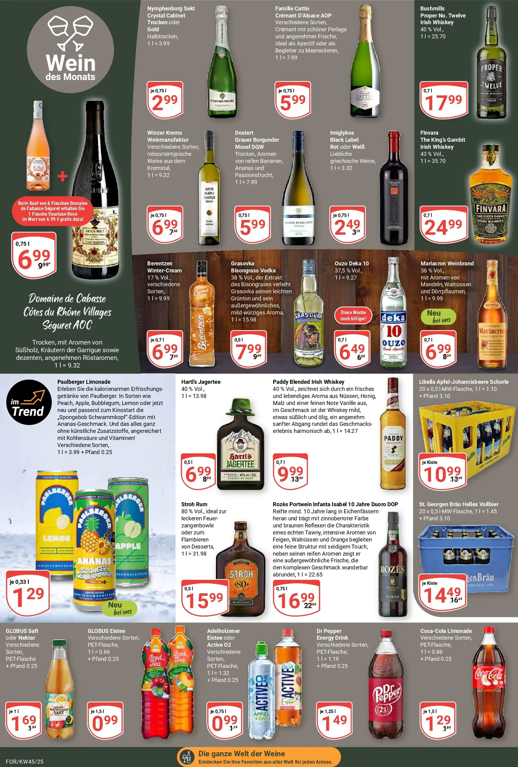 Globus prospekt Forchheim	 (ab 02.11.2025) » Angebote online | Seite: 16 | Produkte: Äpfel, Mariacron, Saft, Whiskey