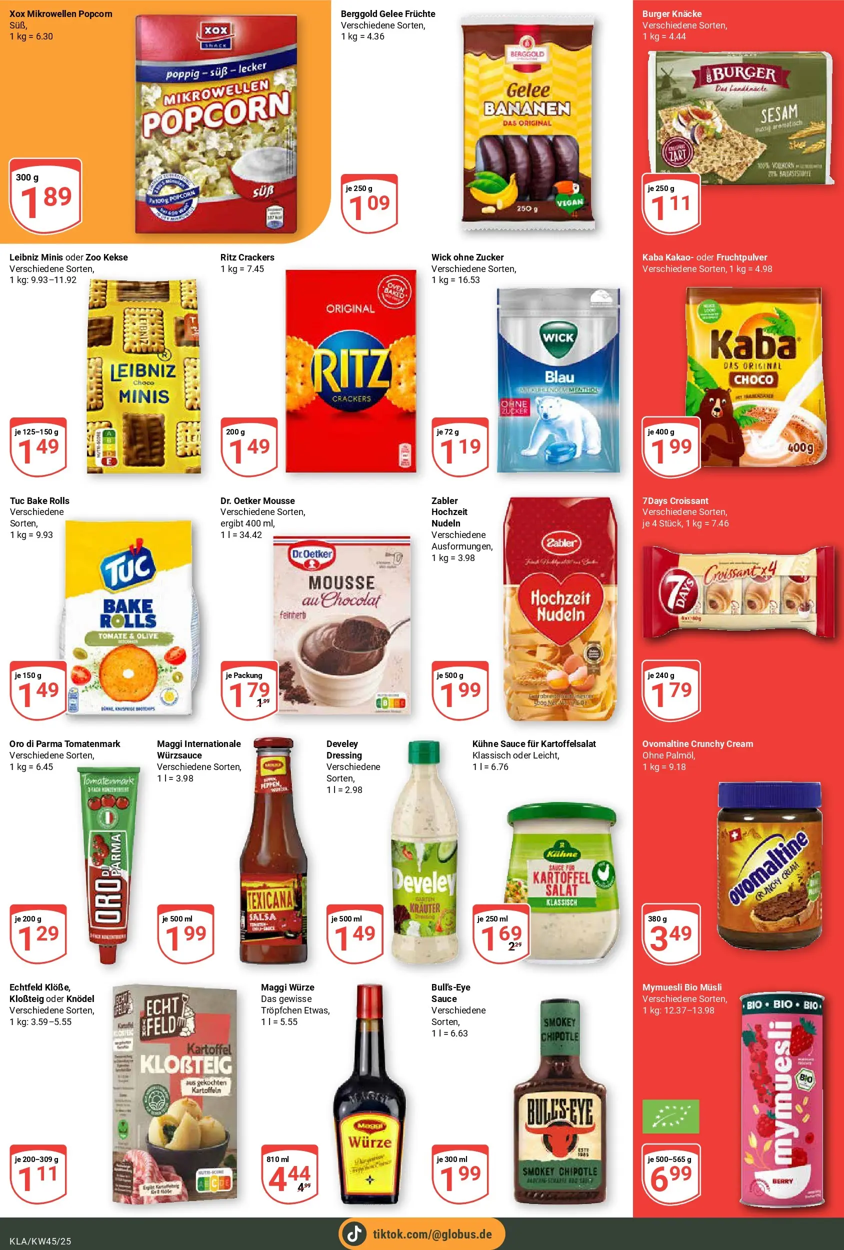 Globus prospekt Kaiserslautern	 (ab 02.11.2025) » Angebote online | Seite: 3 | Produkte: Ovomaltine, Burger, Kartoffeln, Zucker