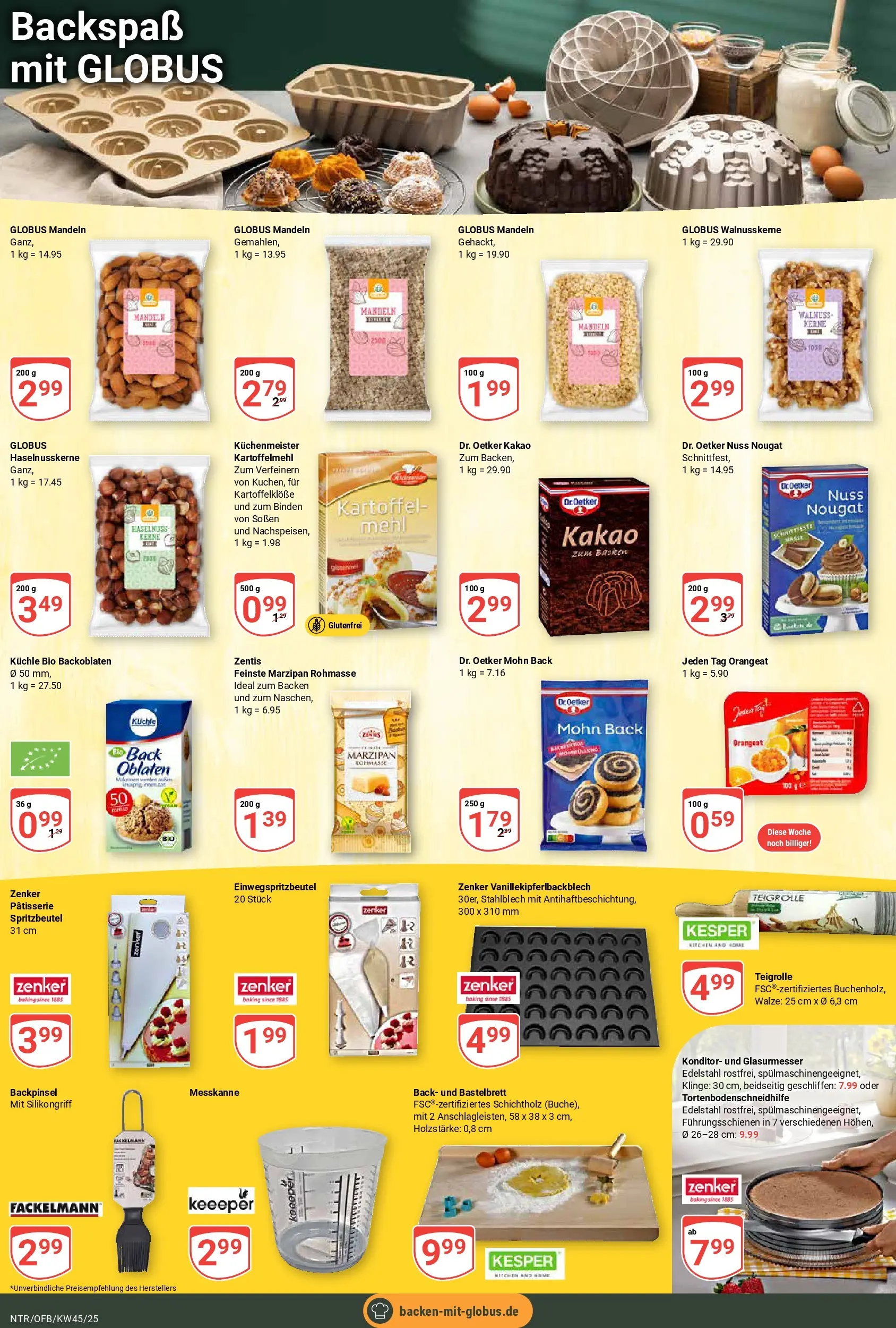 Globus prospekt Neutraubling	 (ab 02.11.2025) » Angebote online | Seite: 16 | Produkte: Mehl, Mandeln