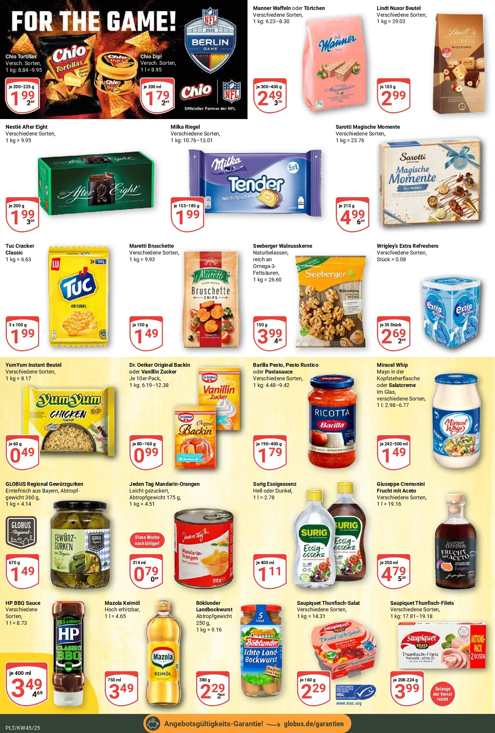 Globus prospekt Plattling	 (ab 02.11.2025) » Angebote online | Seite: 14 | Produkte: Essig, Orangen, Zucker, Gurken