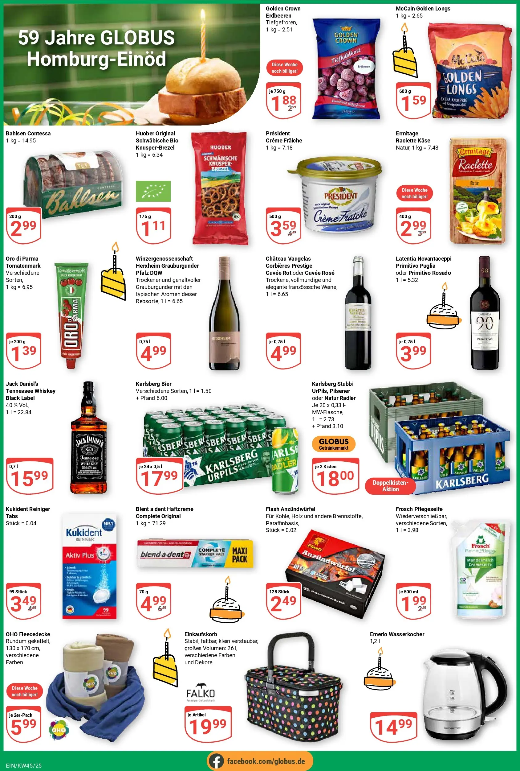 Globus prospekt Homburg-Einöd	 (ab 02.11.2025) » Angebote online | Seite: 2 | Produkte: Bier, Jack Daniel's, Radler, Whiskey