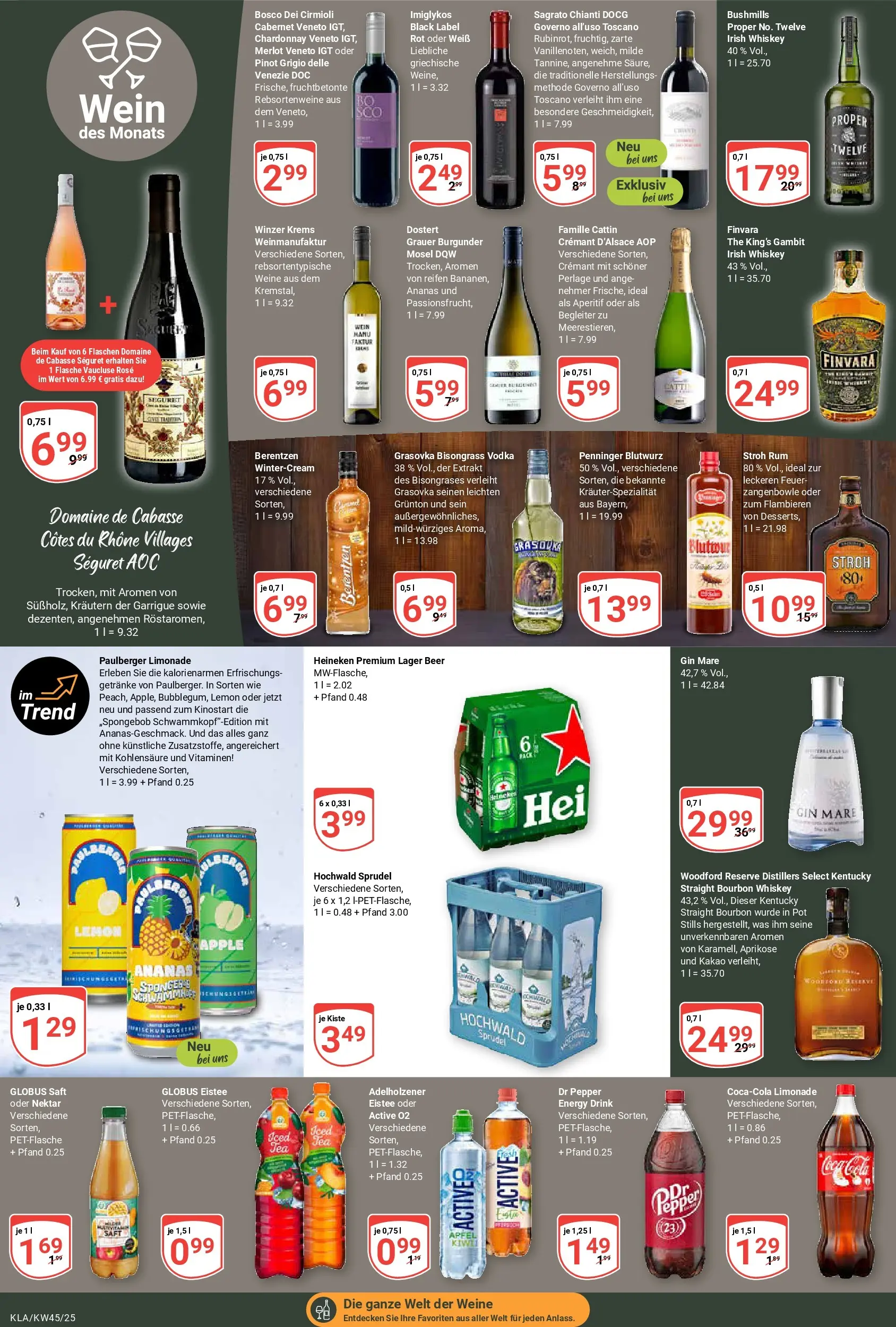 Globus prospekt Kaiserslautern	 (ab 02.11.2025) » Angebote online | Seite: 16 | Produkte: Energy, Limonade, Heineken, Berentzen