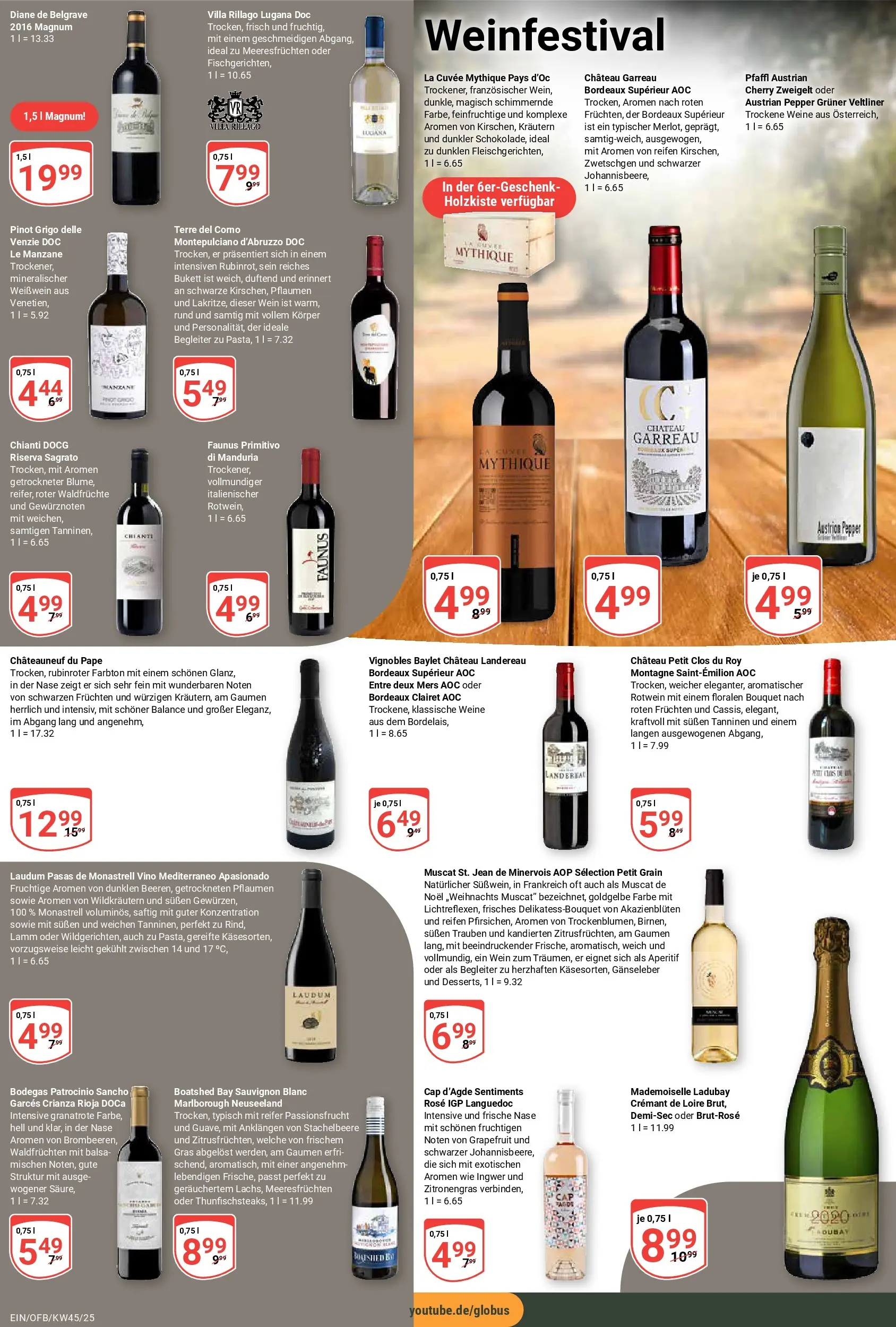 Globus prospekt Homburg-Einöd	 (ab 02.11.2025) » Angebote online | Seite: 19 | Produkte: Zitronengras, Trauben, Weißwein, Wein