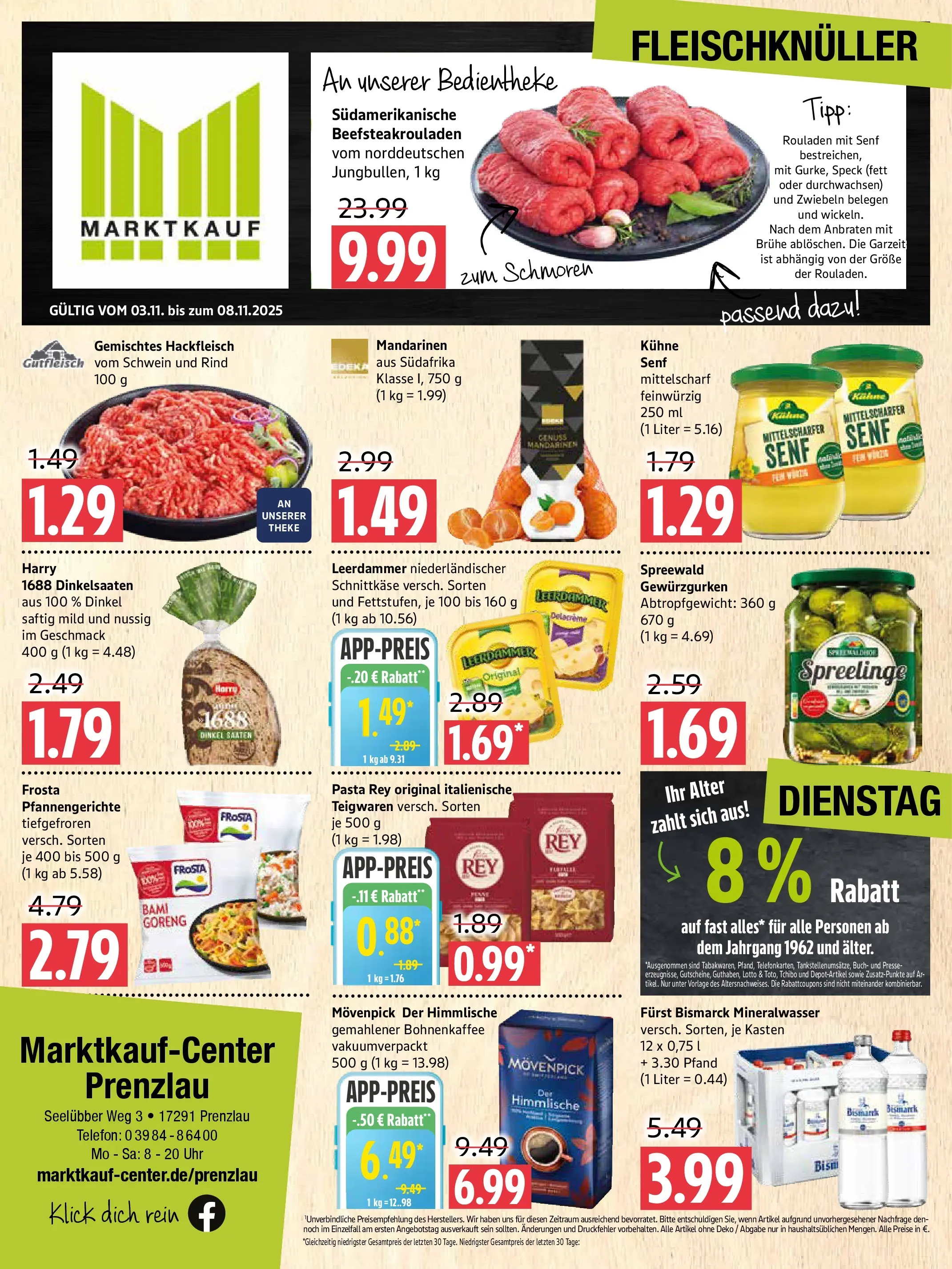 Marktkauf - Marktkauf: Wochenangebote (ab 02.11.2025) » Angebote online | Seite: 1 | Produkte: Mineralwasser, Leerdammer, Uhr, Hackfleisch