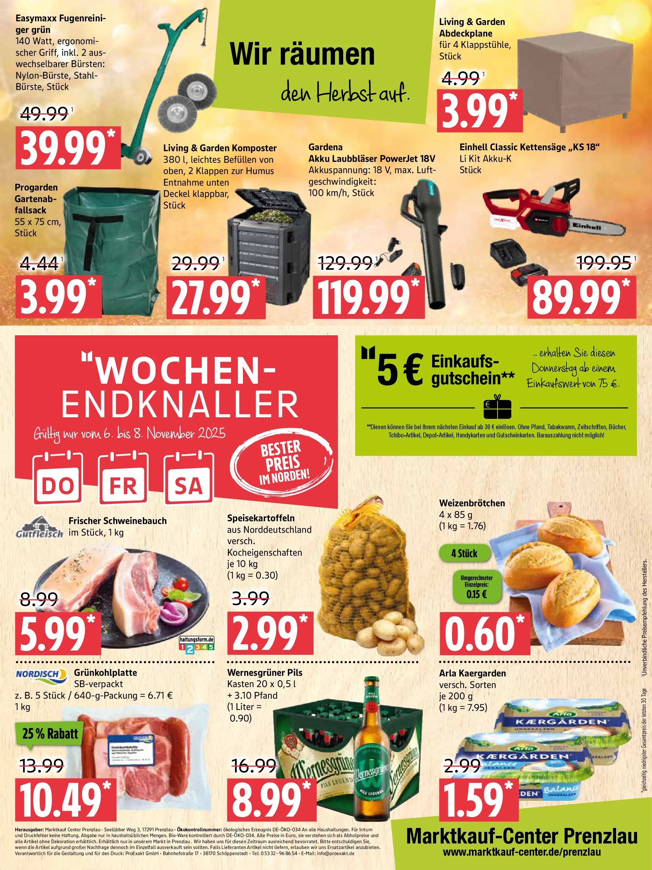 Marktkauf - Marktkauf: Wochenangebote (ab 02.11.2025) » Angebote online | Seite: 12 | Produkte: Schweinebauch, Pils, Wernesgruner