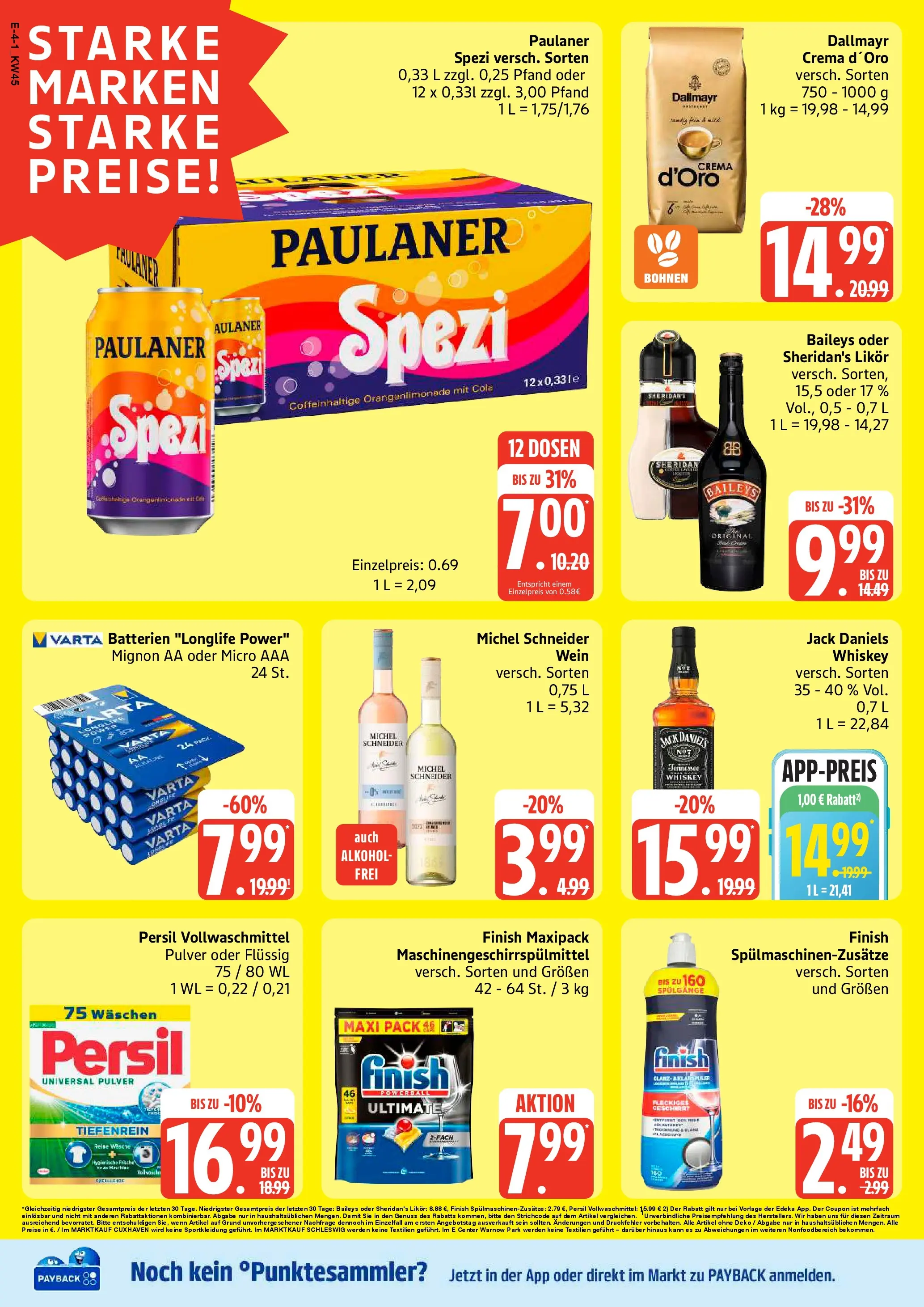 Marktkauf - Marktkauf: Wochenangebote (ab 02.11.2025) » Angebote online | Seite: 4 | Produkte: Cola, Likör, Whiskey, Persil