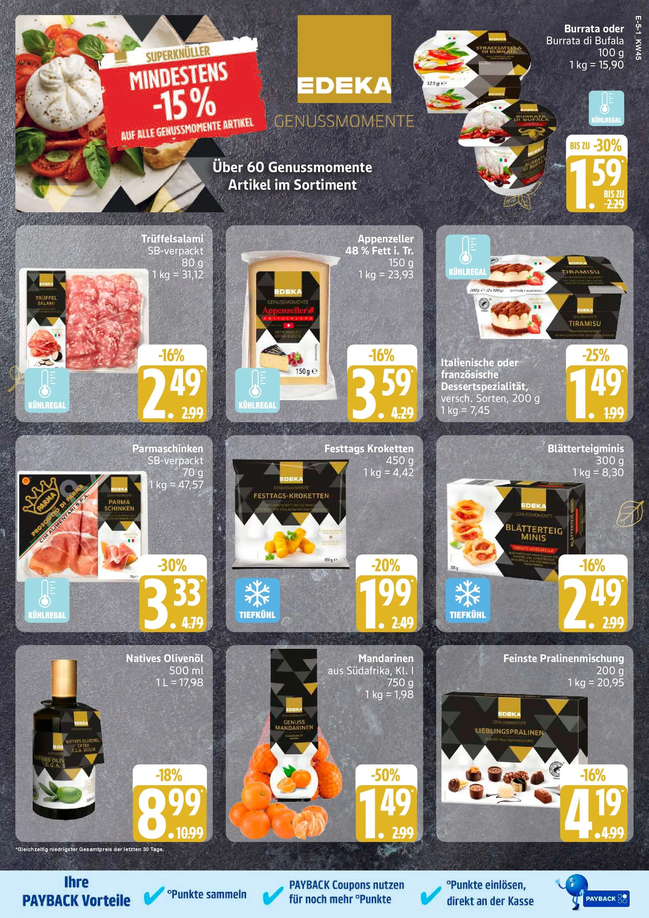 Marktkauf - Marktkauf: Wochenangebote (ab 02.11.2025) » Angebote online | Seite: 5 | Produkte: Mozzarella, Olivenol, Burrata, Schinken