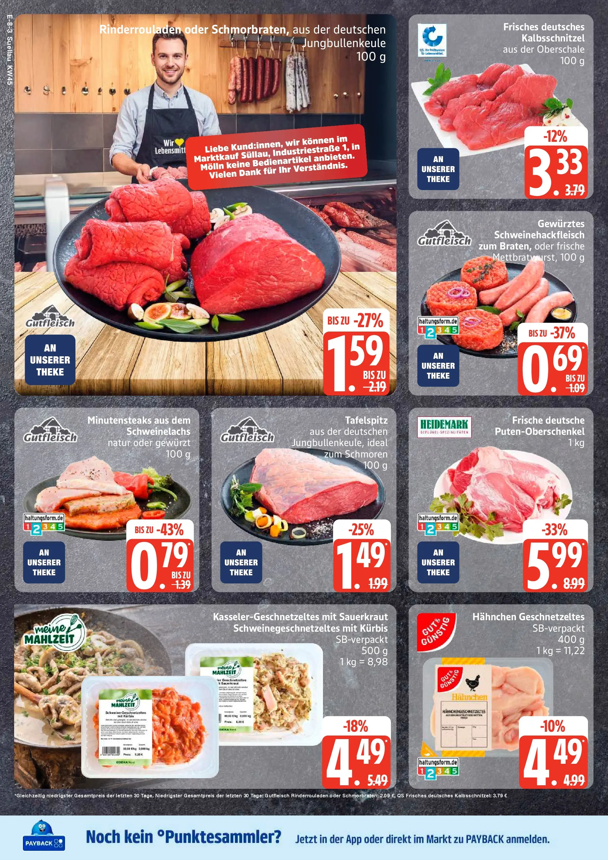 Marktkauf - Marktkauf: Wochenangebote (ab 02.11.2025) » Angebote online | Seite: 8 | Produkte: Rinderrouladen, Hahnchen, Theke, Kürbis