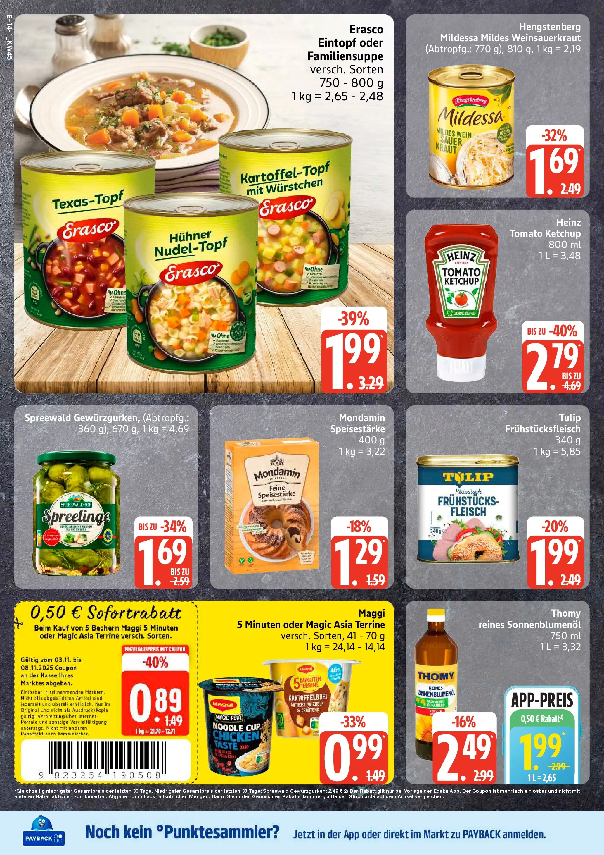 Marktkauf - Marktkauf: Wochenangebote (ab 02.11.2025) » Angebote online | Seite: 14 | Produkte: Maggi, Sonnenblumenol, Kraut, Erasco