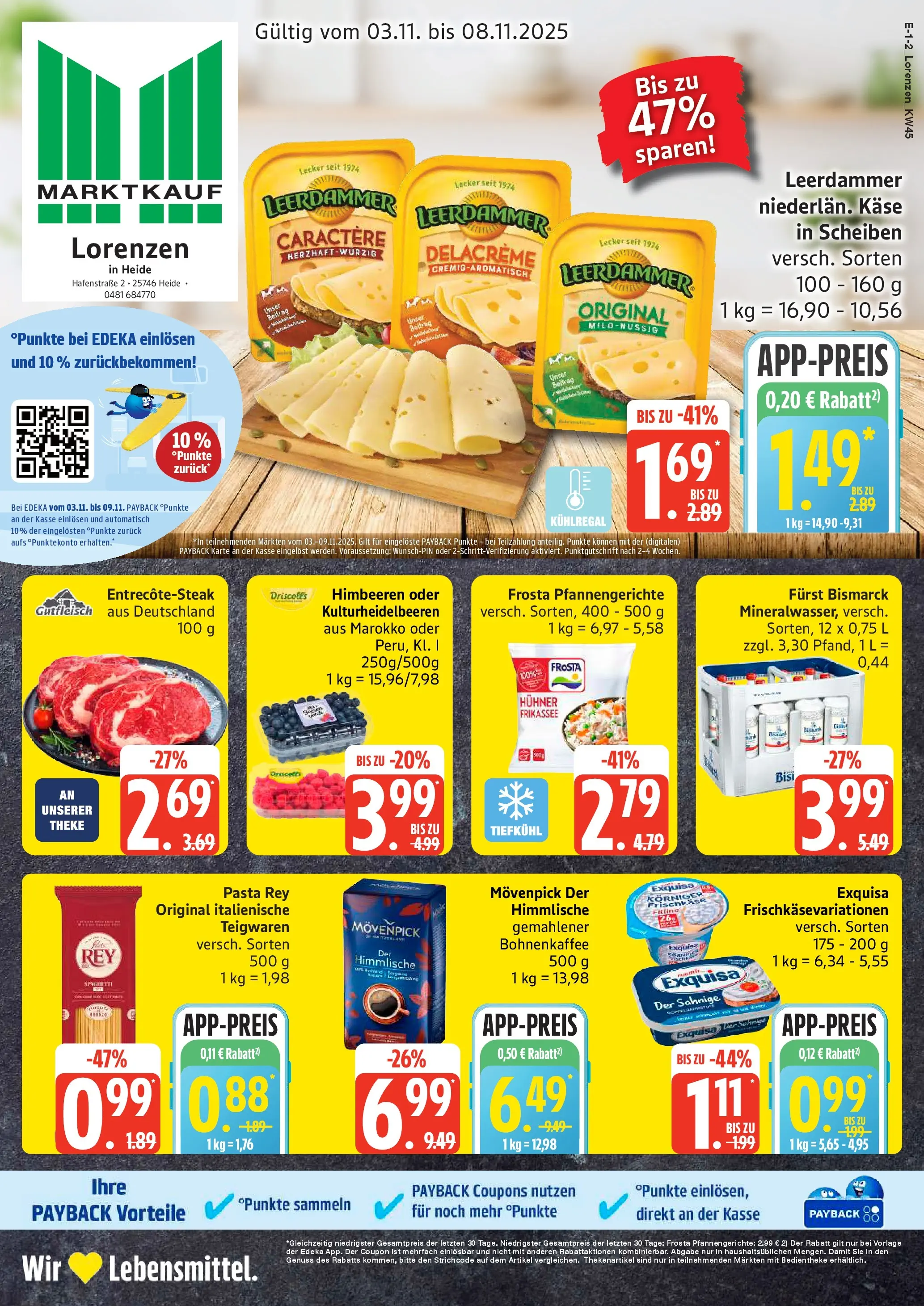 Marktkauf - Marktkauf: Wochenangebote (ab 02.11.2025) » Angebote online | Seite: 1 | Produkte: Himbeeren, Käse, Theke, Frischkase