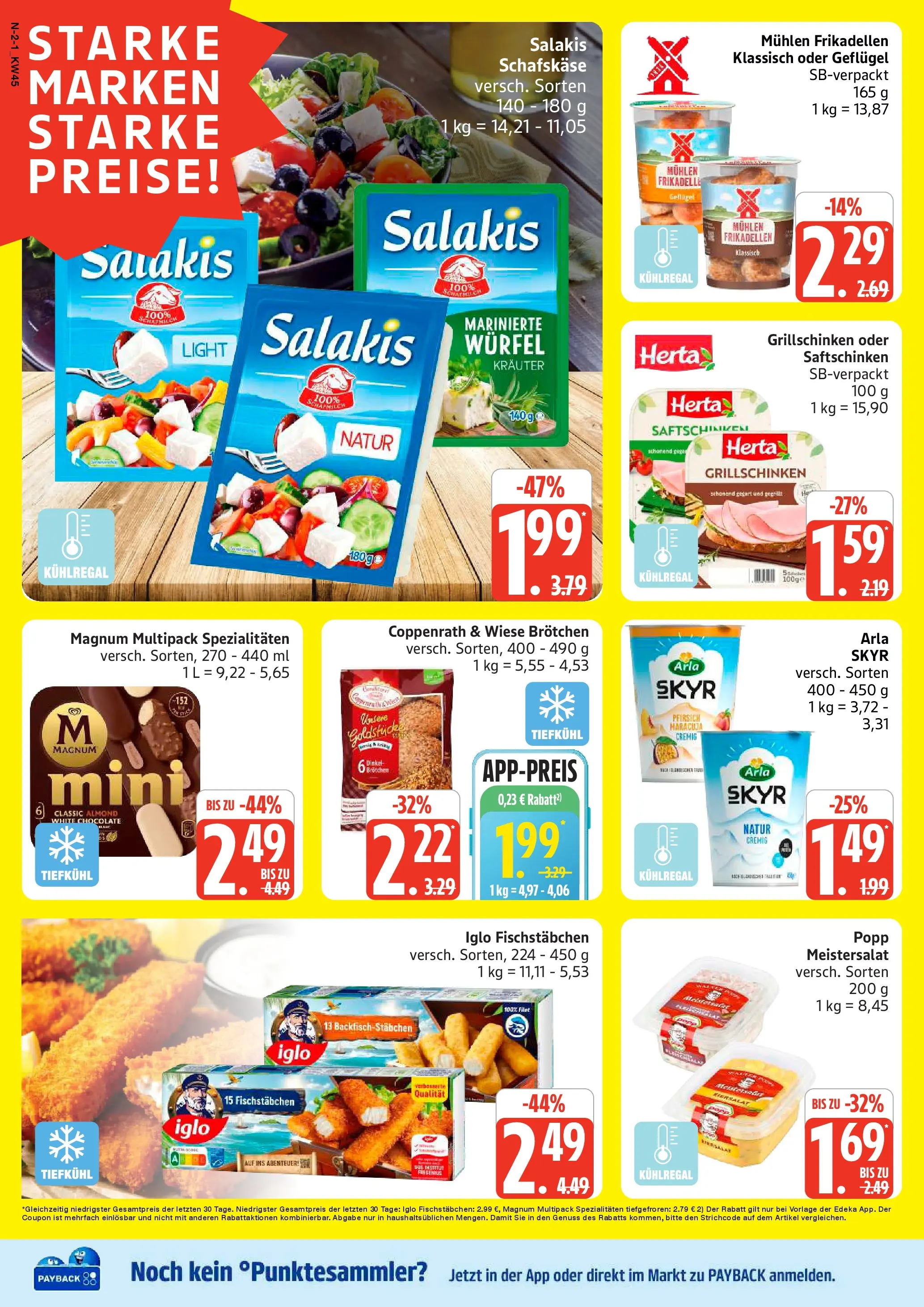 Marktkauf - Marktkauf: Wochenangebote (ab 02.11.2025) » Angebote online | Seite: 2 | Produkte: Fischstabchen, Salakis, Pfirsich, Schafskase