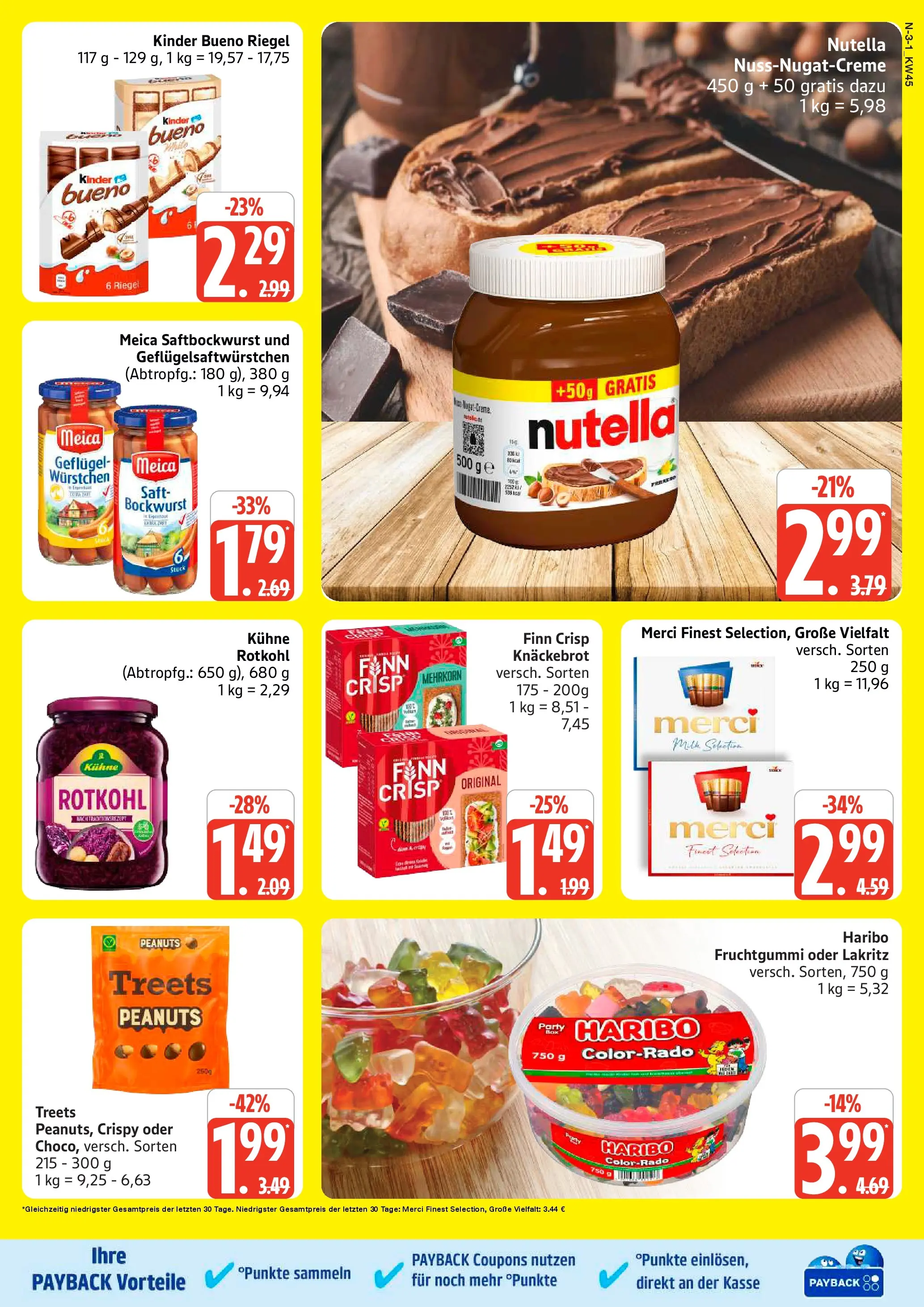 Marktkauf - Marktkauf: Wochenangebote (ab 02.11.2025) » Angebote online | Seite: 3 | Produkte: Bockwurst, Haribo, Rotkohl, Saft