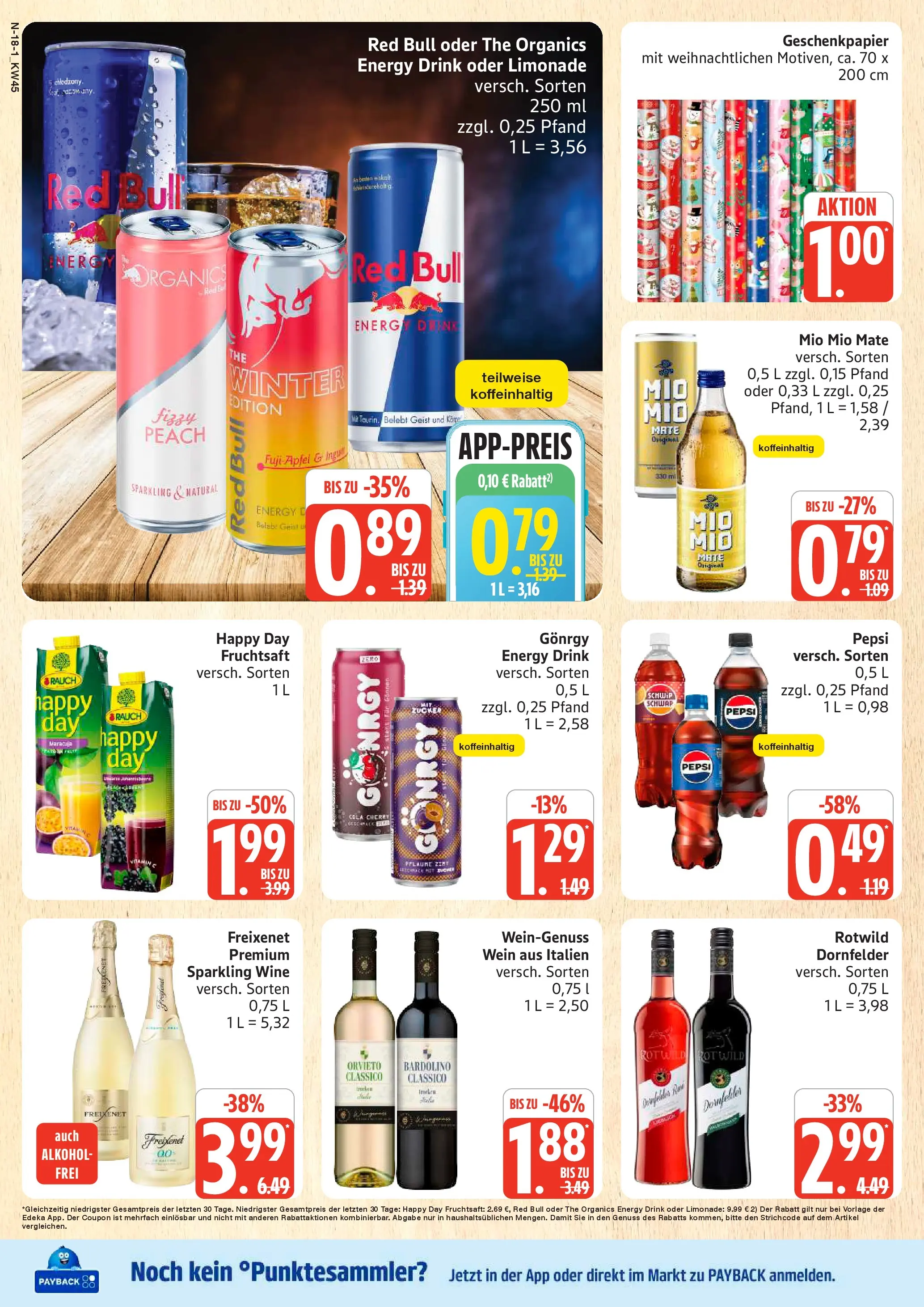 Marktkauf - Marktkauf: Wochenangebote (ab 02.11.2025) » Angebote online | Seite: 18 | Produkte: Red bull, Mio mio mate, Zucker, Wein