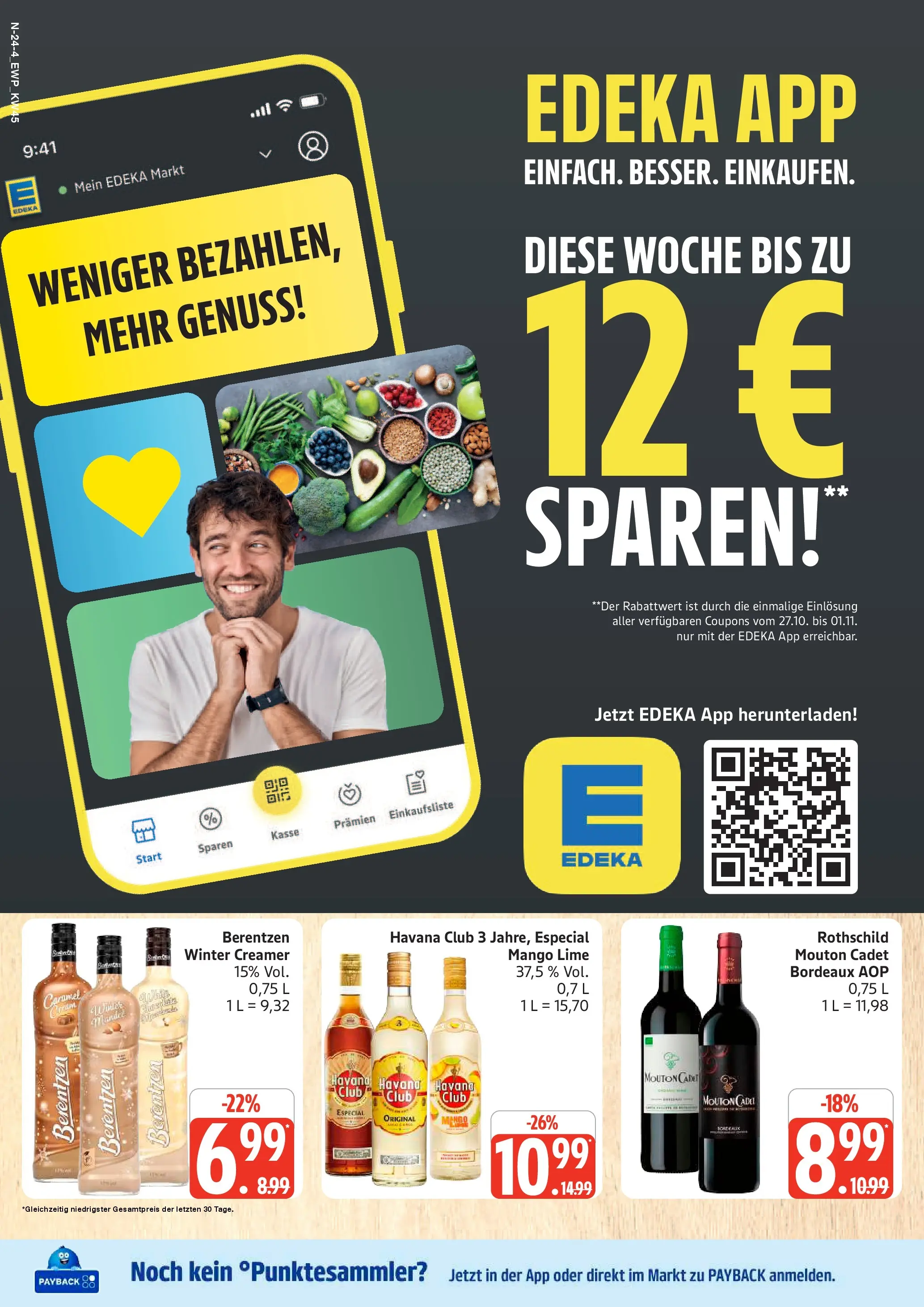 Edeka prospekt Rostock	 (ab 02.11.2025) » Angebote Online | Seite: 24 | Produkte: Havana club, Mango, Berentzen